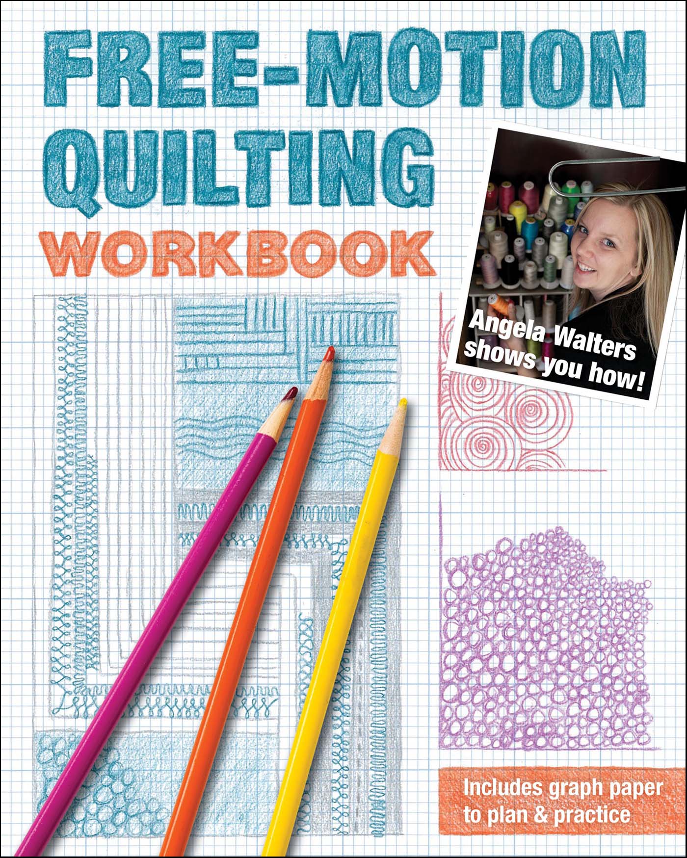 This image is the cover for the book Free-Motion Quilting Workbook