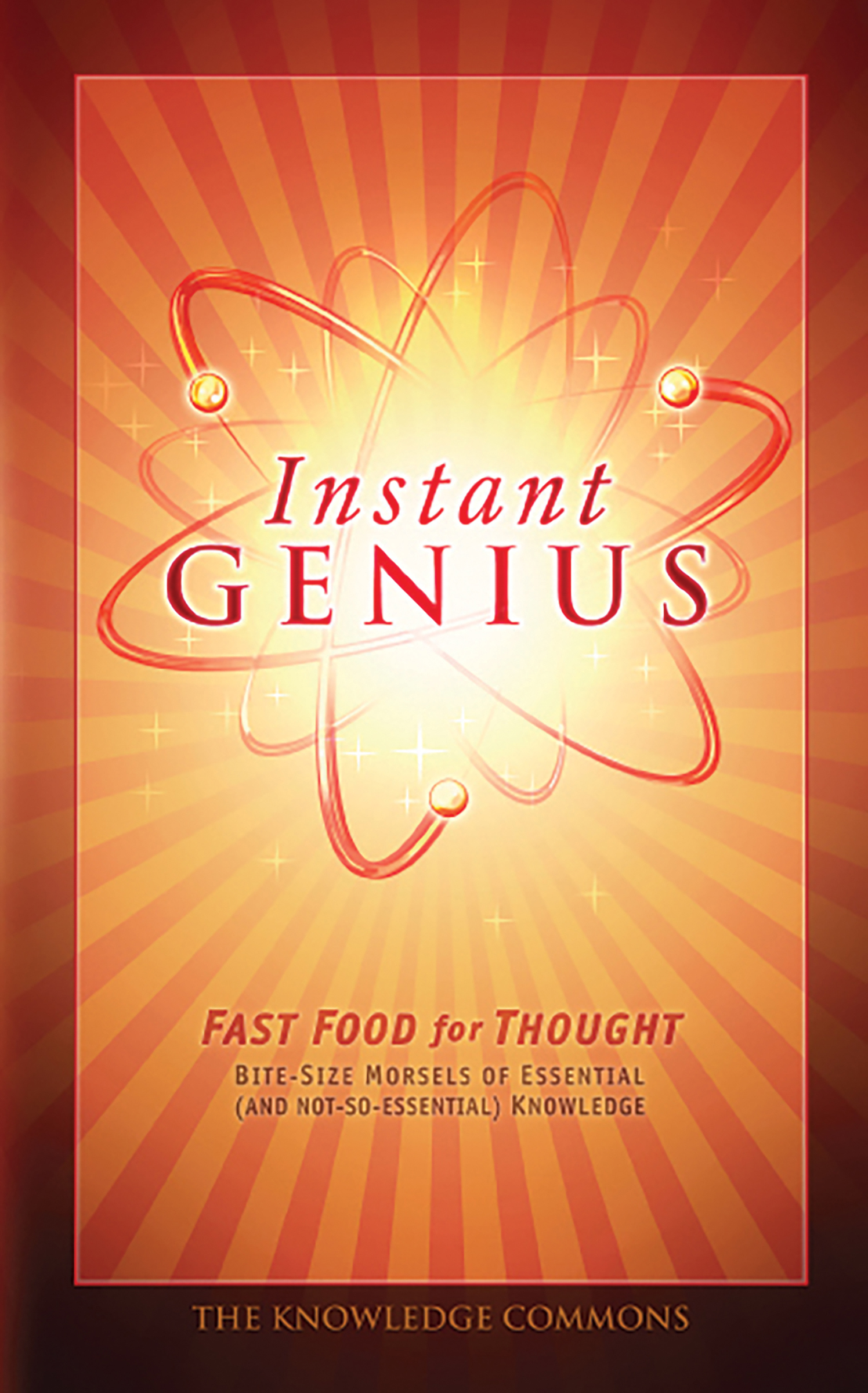 This image is the cover for the book Instant Genius: Fast Food for Thought