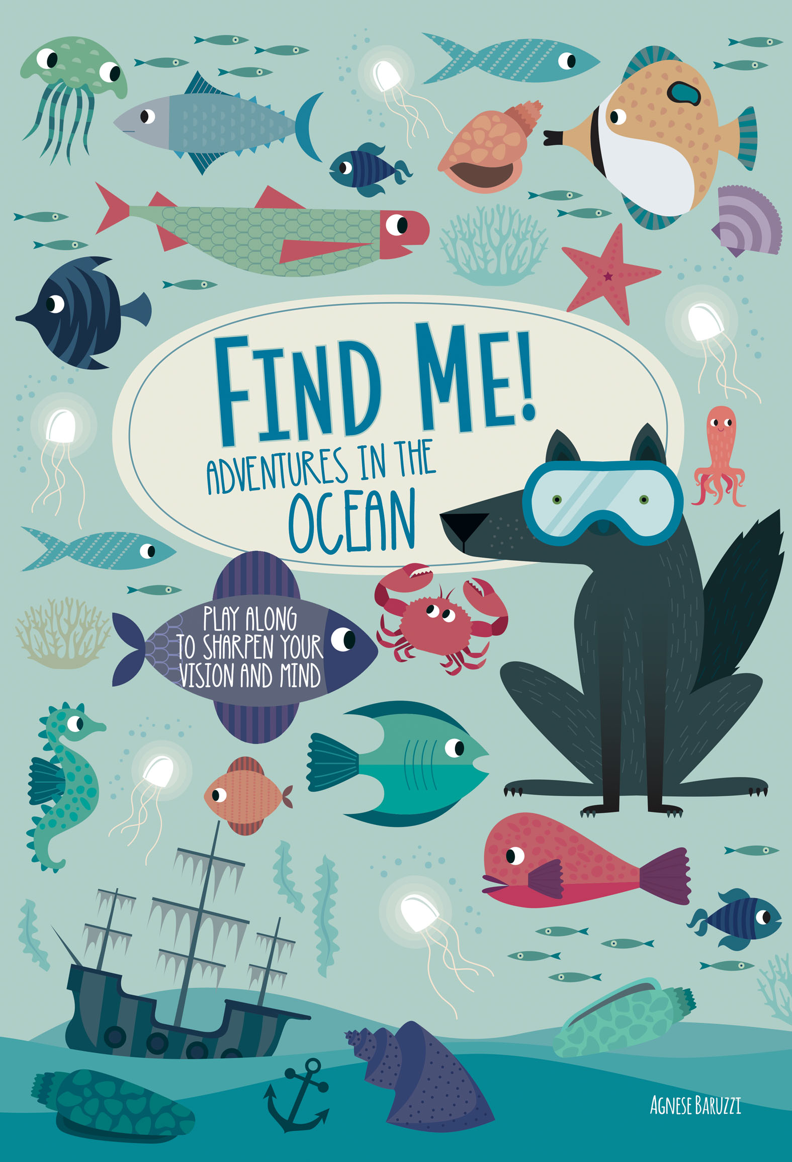 This image is the cover for the book Adventures in the Ocean, Find Me!