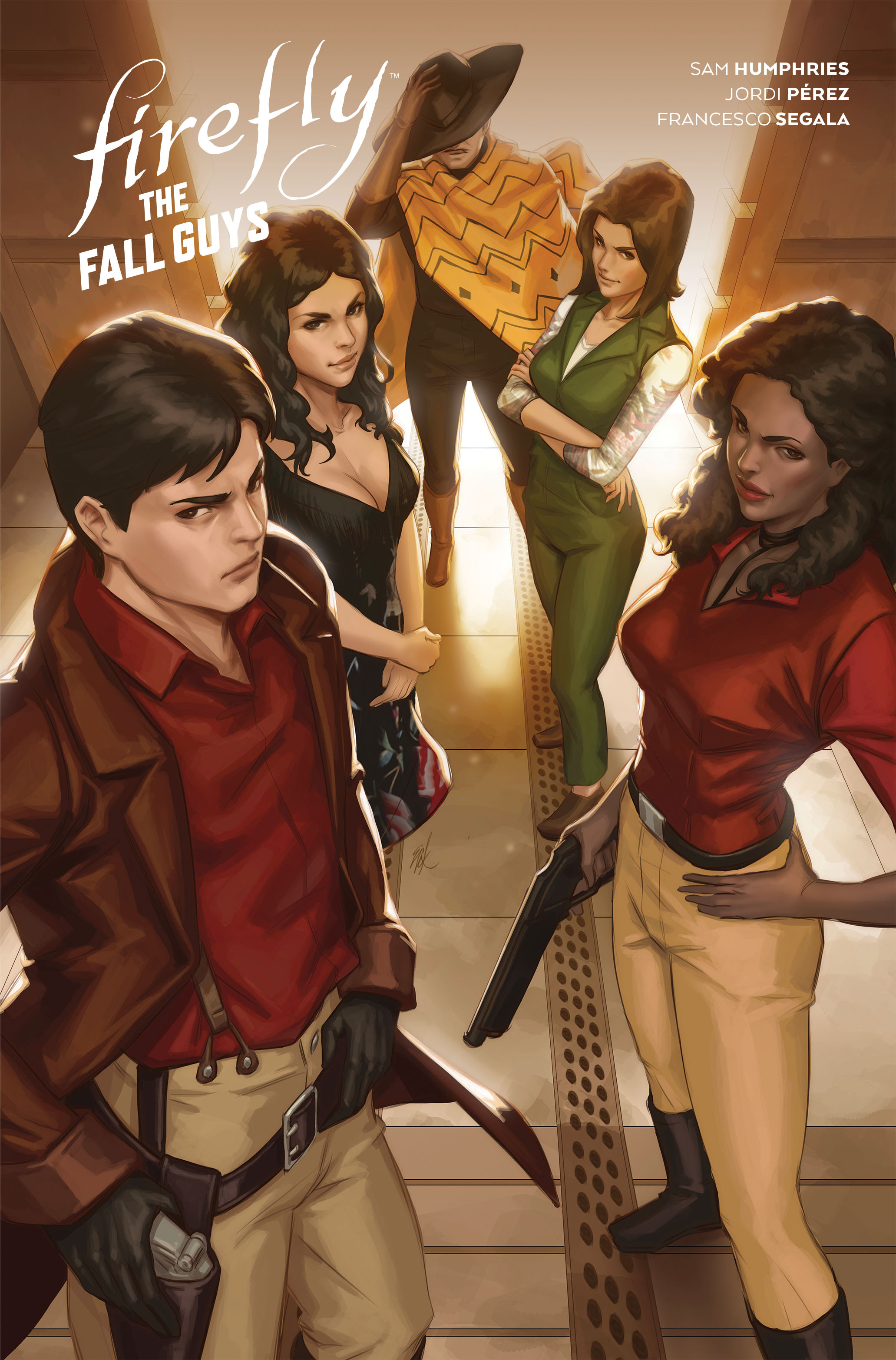 This image is the cover for the book Firefly: The Fall Guys