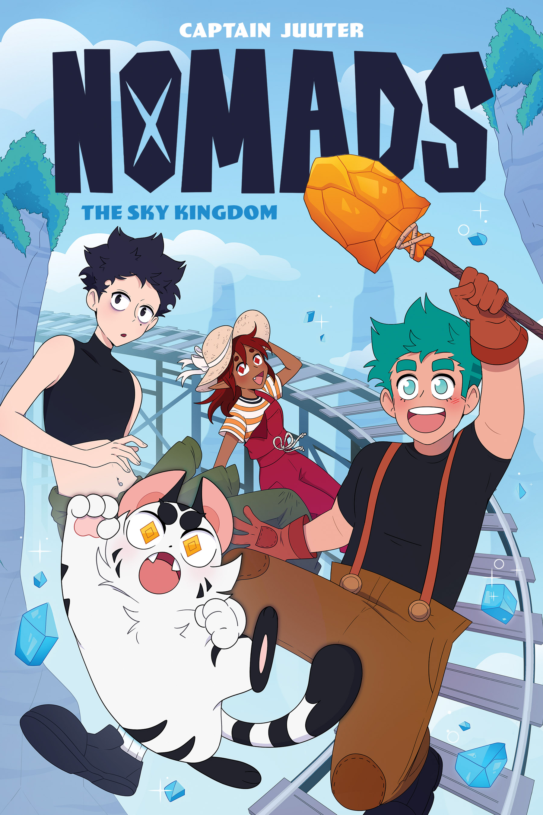 This image is the cover for the book Nomads: The Sky Kingdom OGN