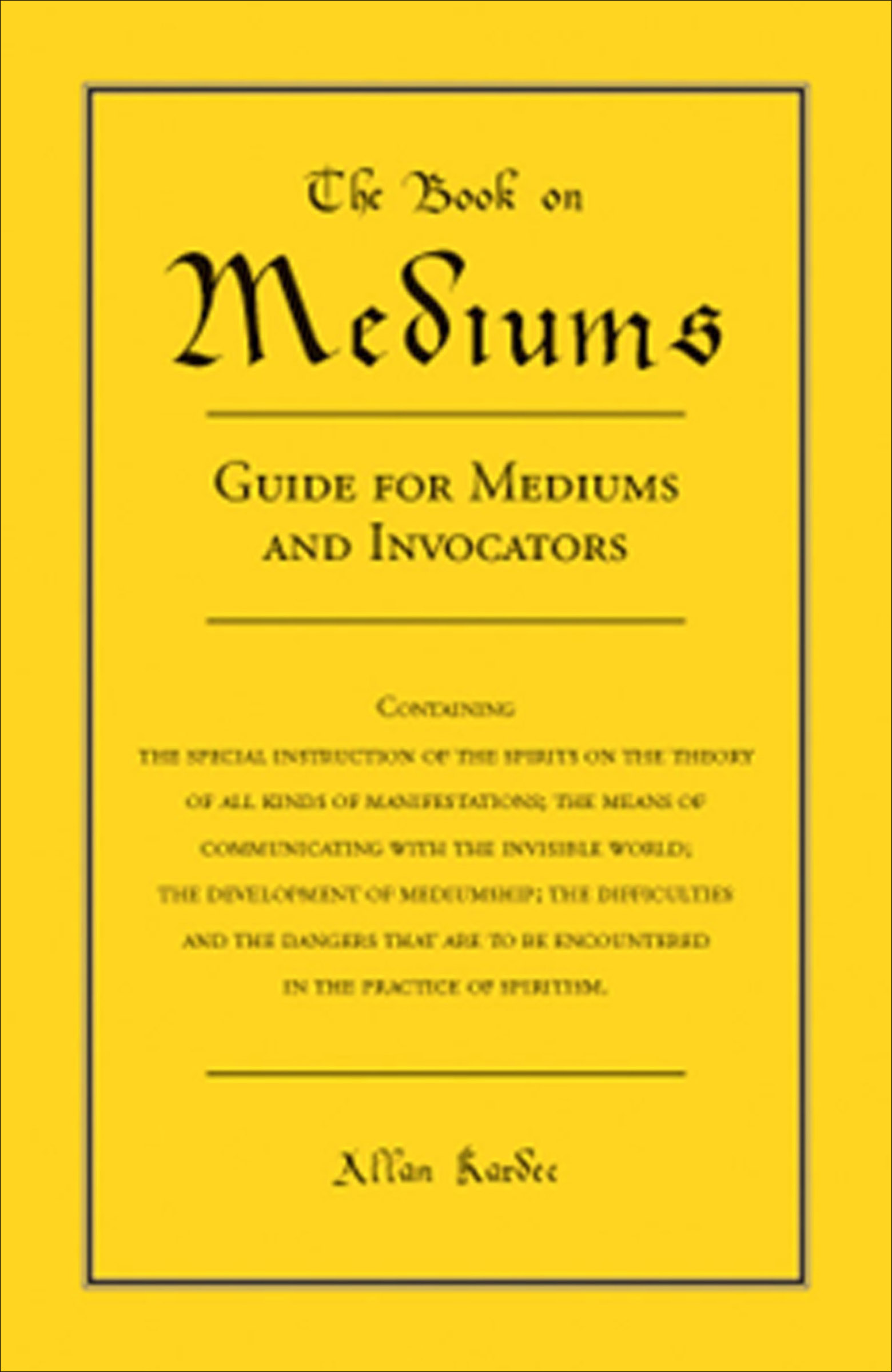 This image is the cover for the book Book on Mediums
