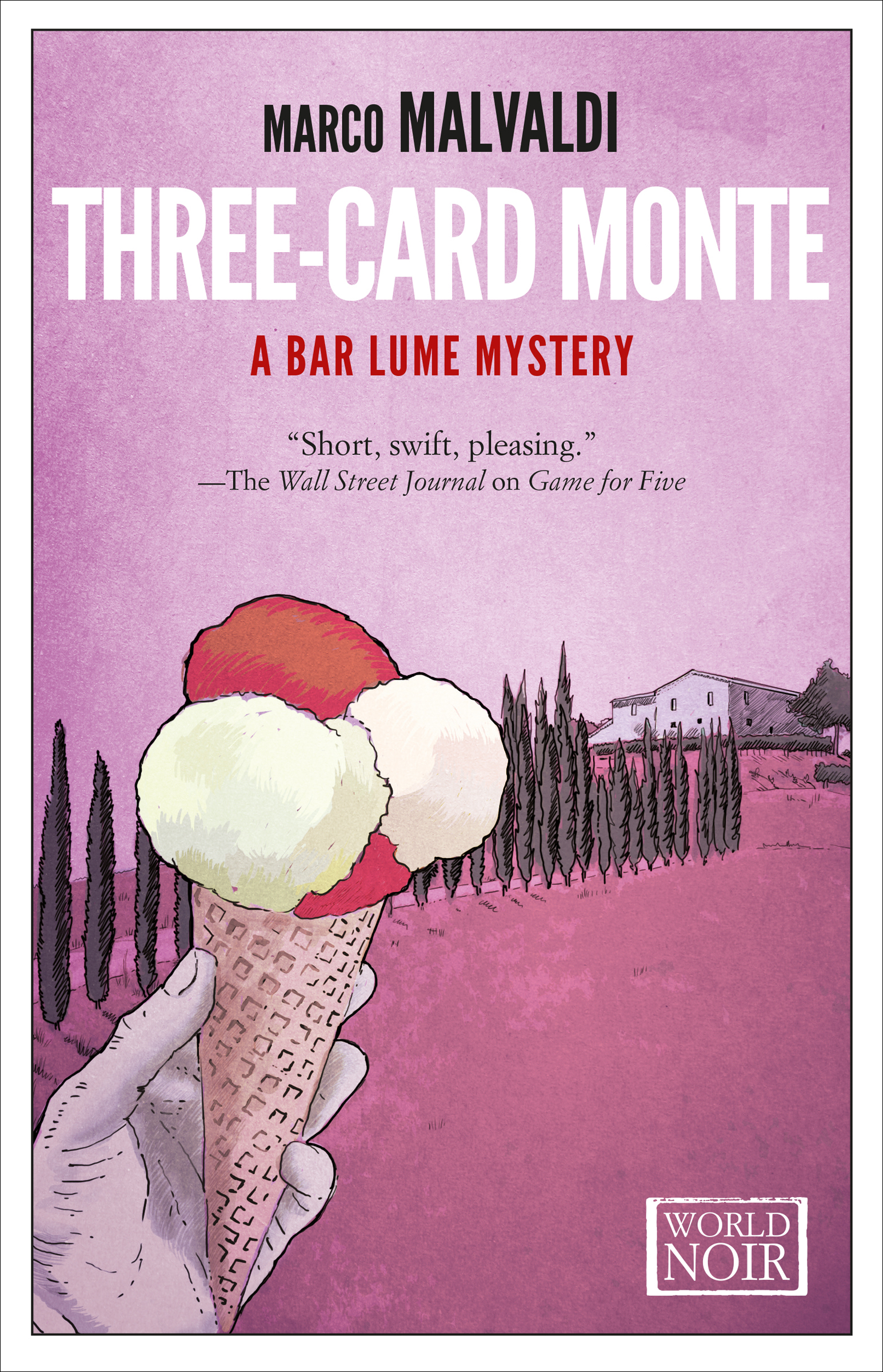 This image is the cover for the book Three-Card Monte, The Bar Lume Mysteries