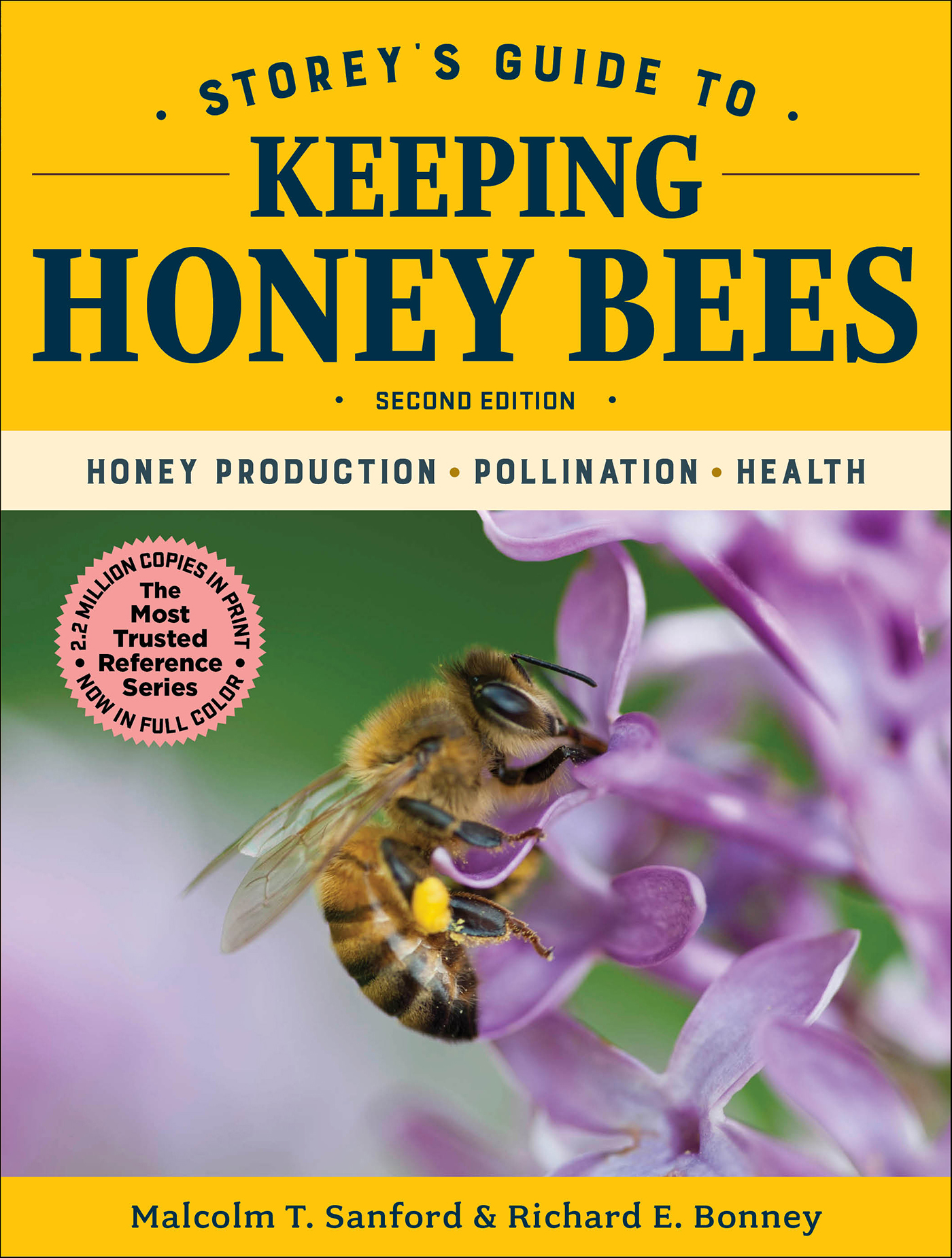 This image is the cover for the book Storey's Guide to Keeping Honey Bees, 2nd Edition