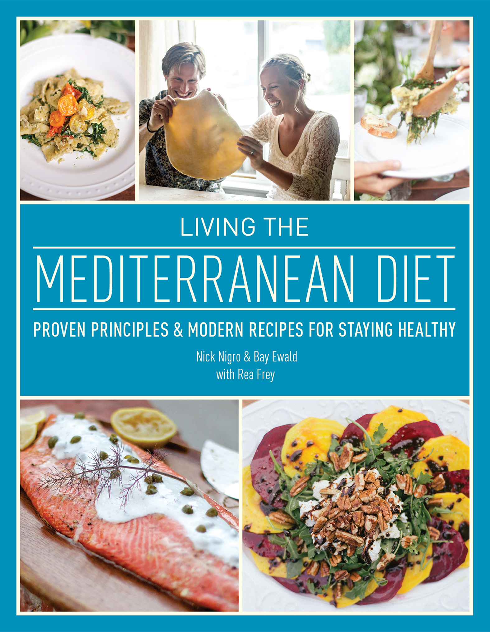 This image is the cover for the book Living the Mediterranean Diet