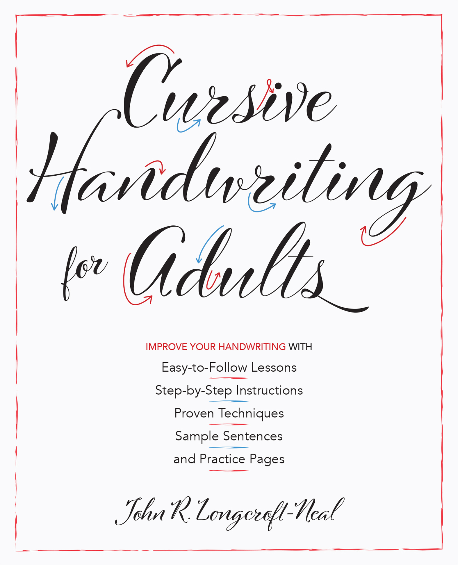 This image is the cover for the book Cursive Handwriting for Adults