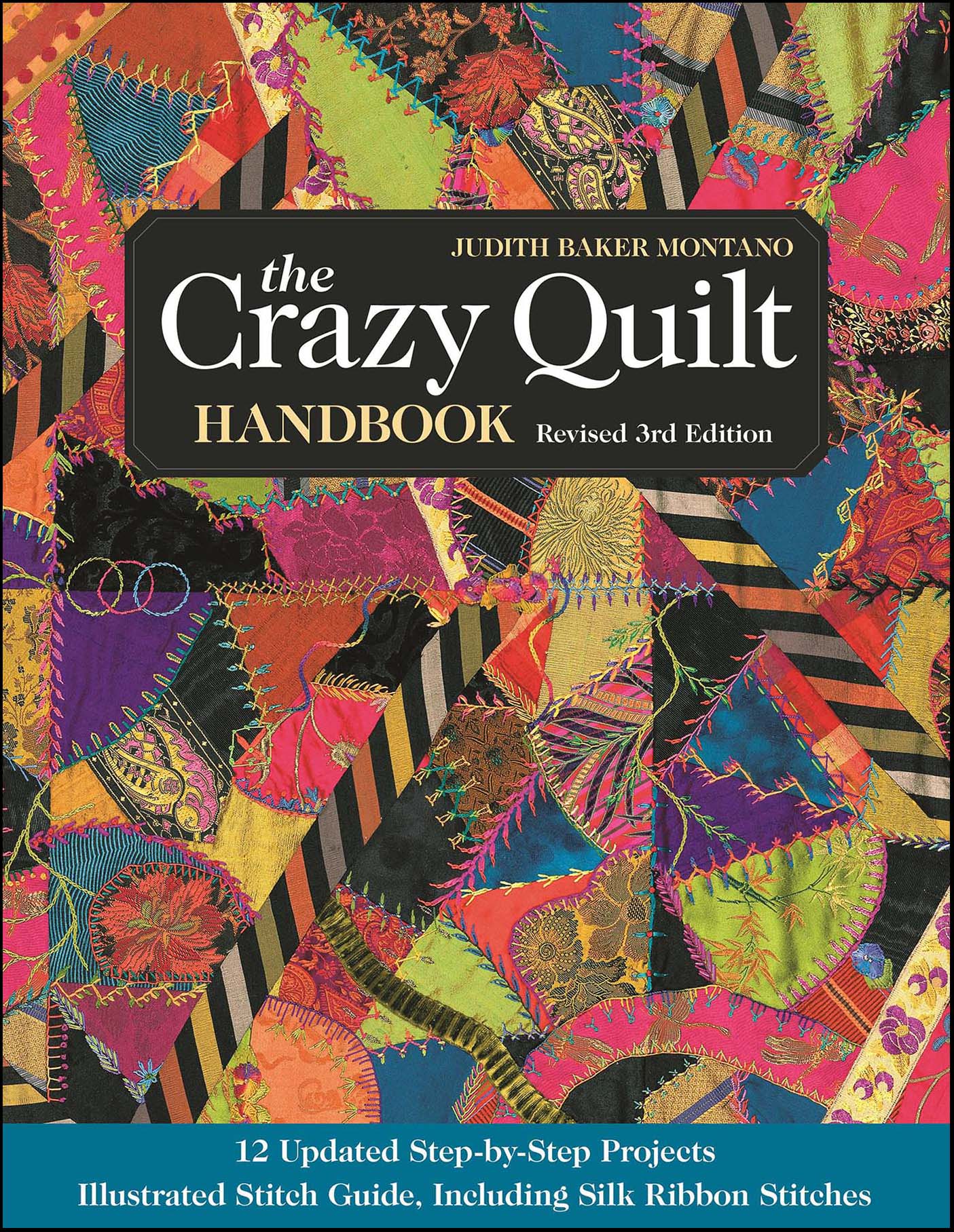 This image is the cover for the book Crazy Quilt Handbook