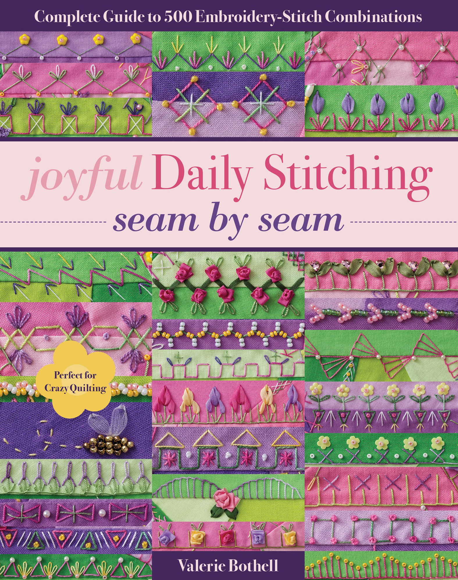 This image is the cover for the book Joyful Daily Stitching Seam by Seam