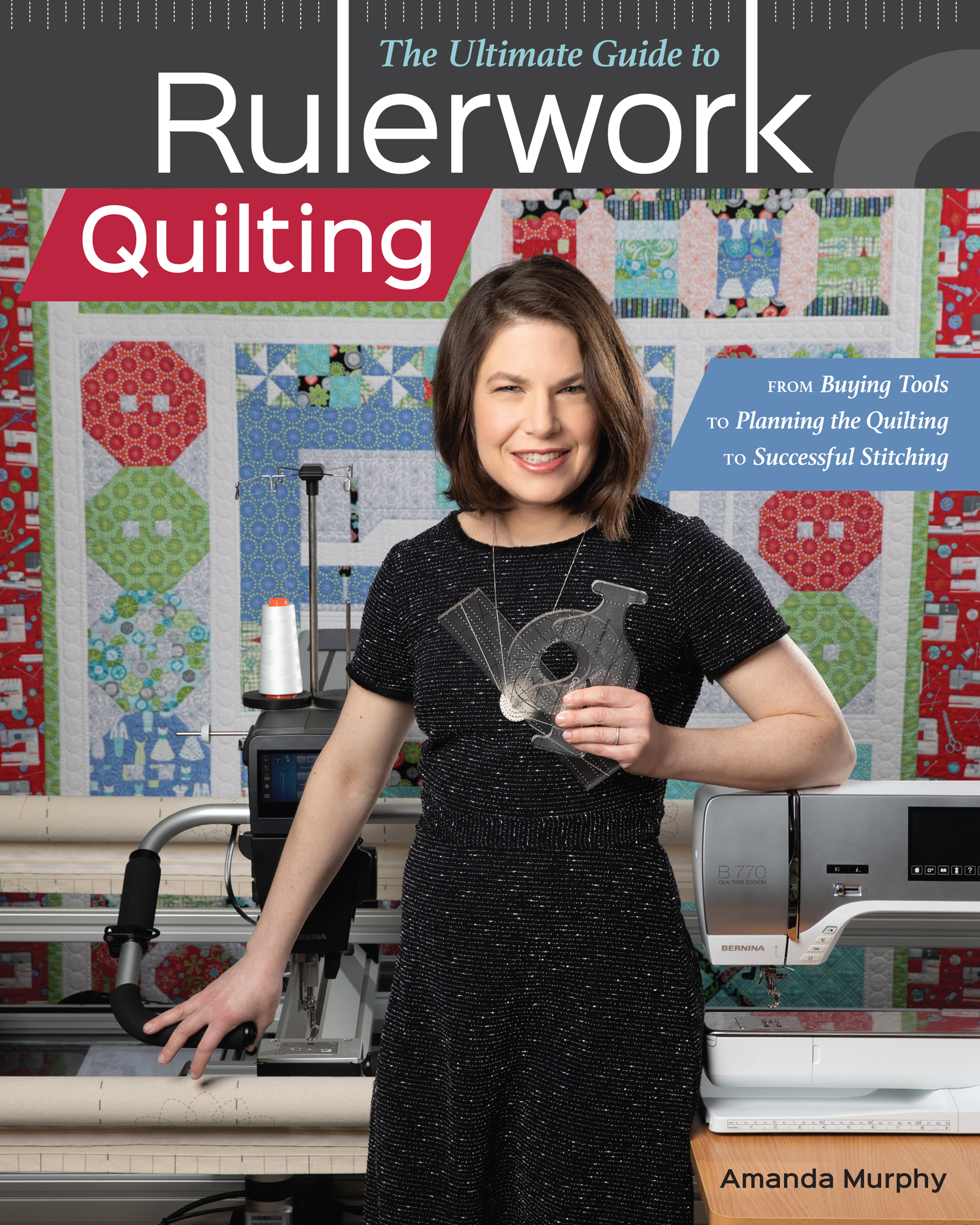 This image is the cover for the book Ultimate Guide to Rulerwork Quilting