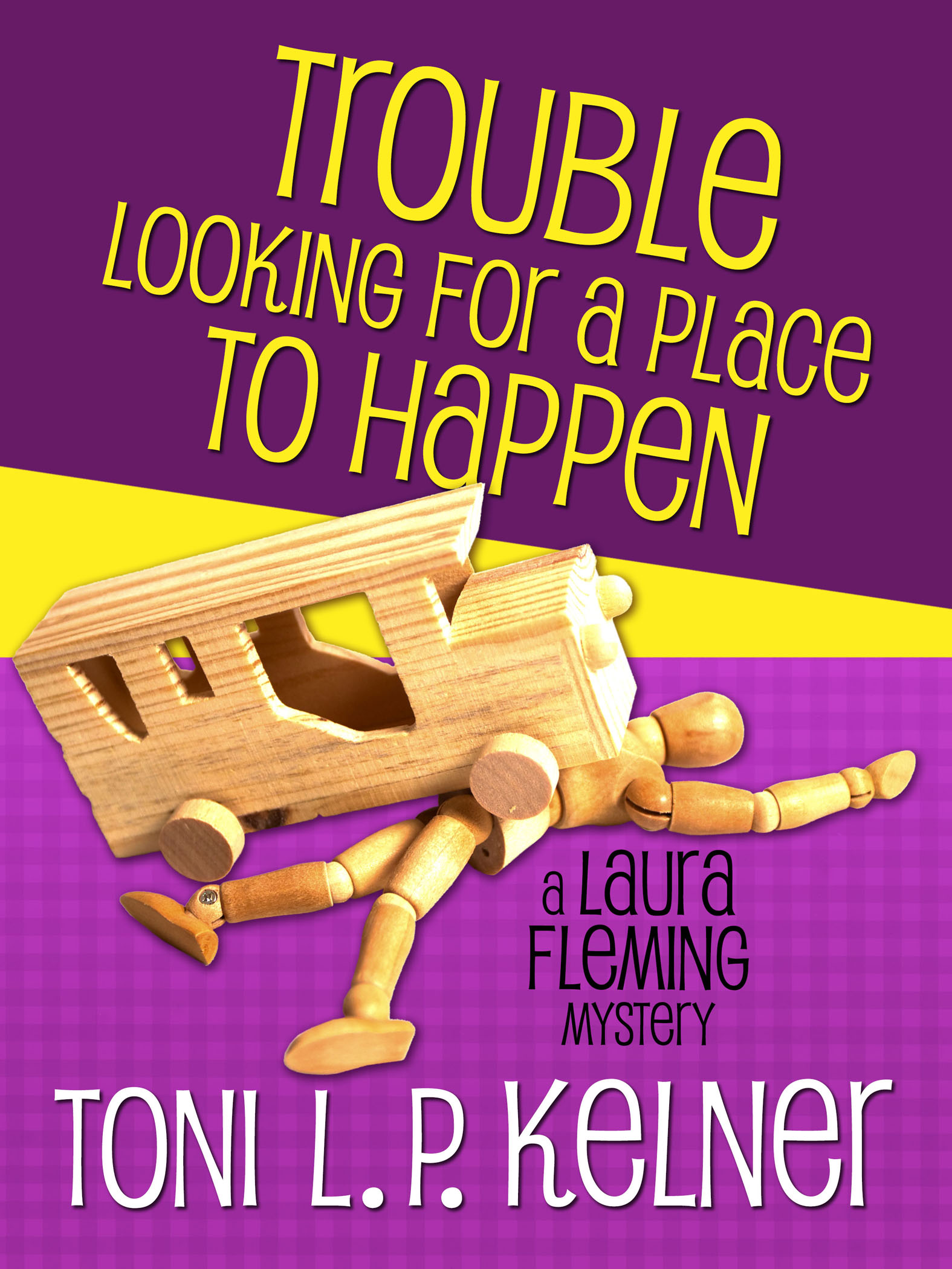 This image is the cover for the book Trouble Looking for a Place to Happen, A Laura Fleming Mystery