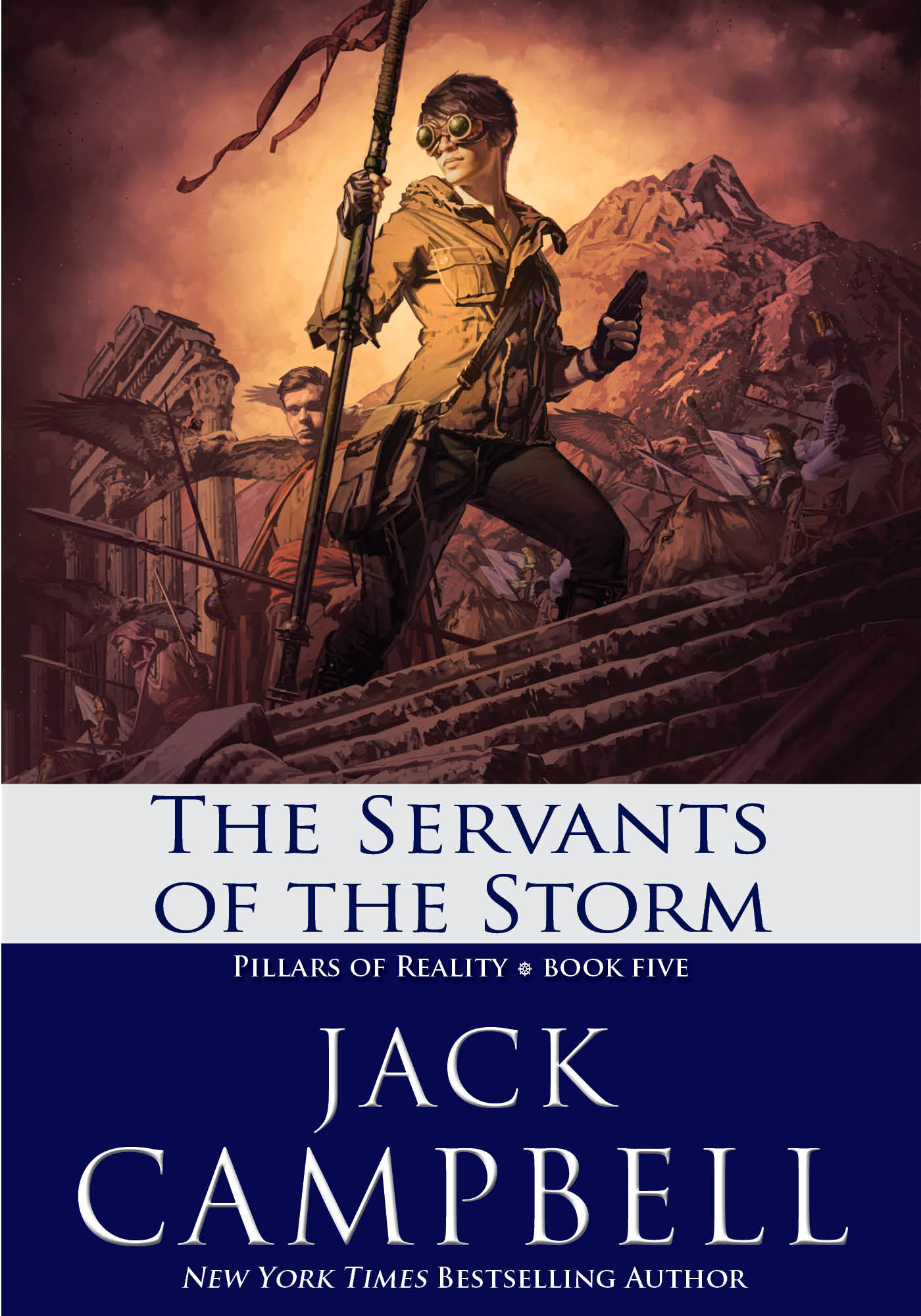 This image is the cover for the book The Servants of the Storm, The Pillars of Reality