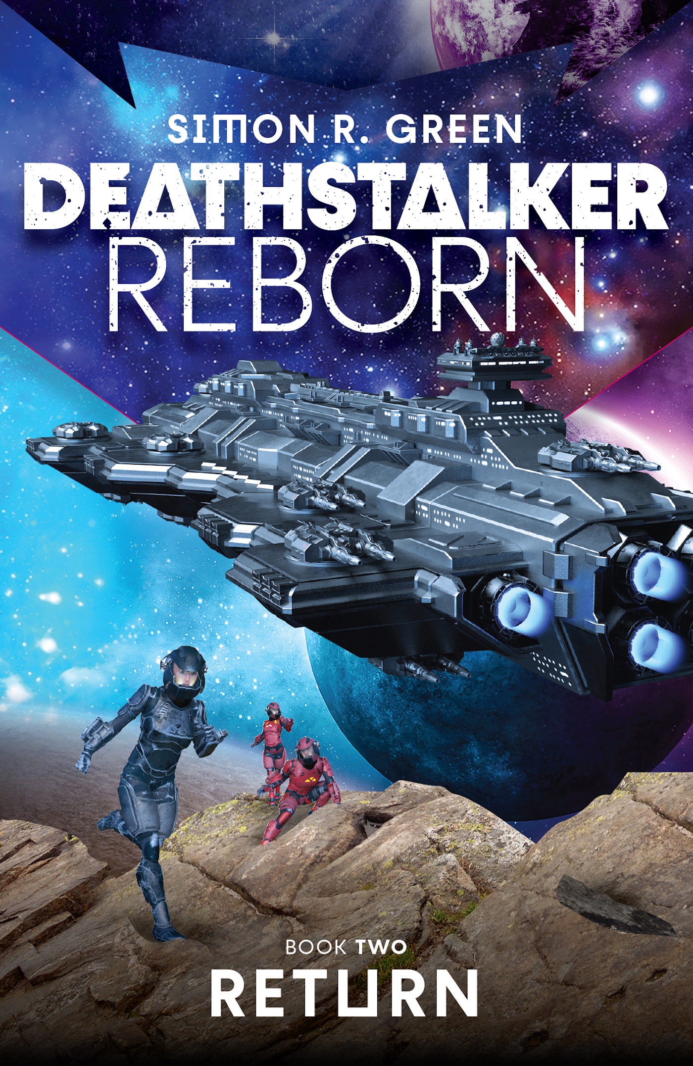 This image is the cover for the book Deathstalker Return, Deathstalker Reborn