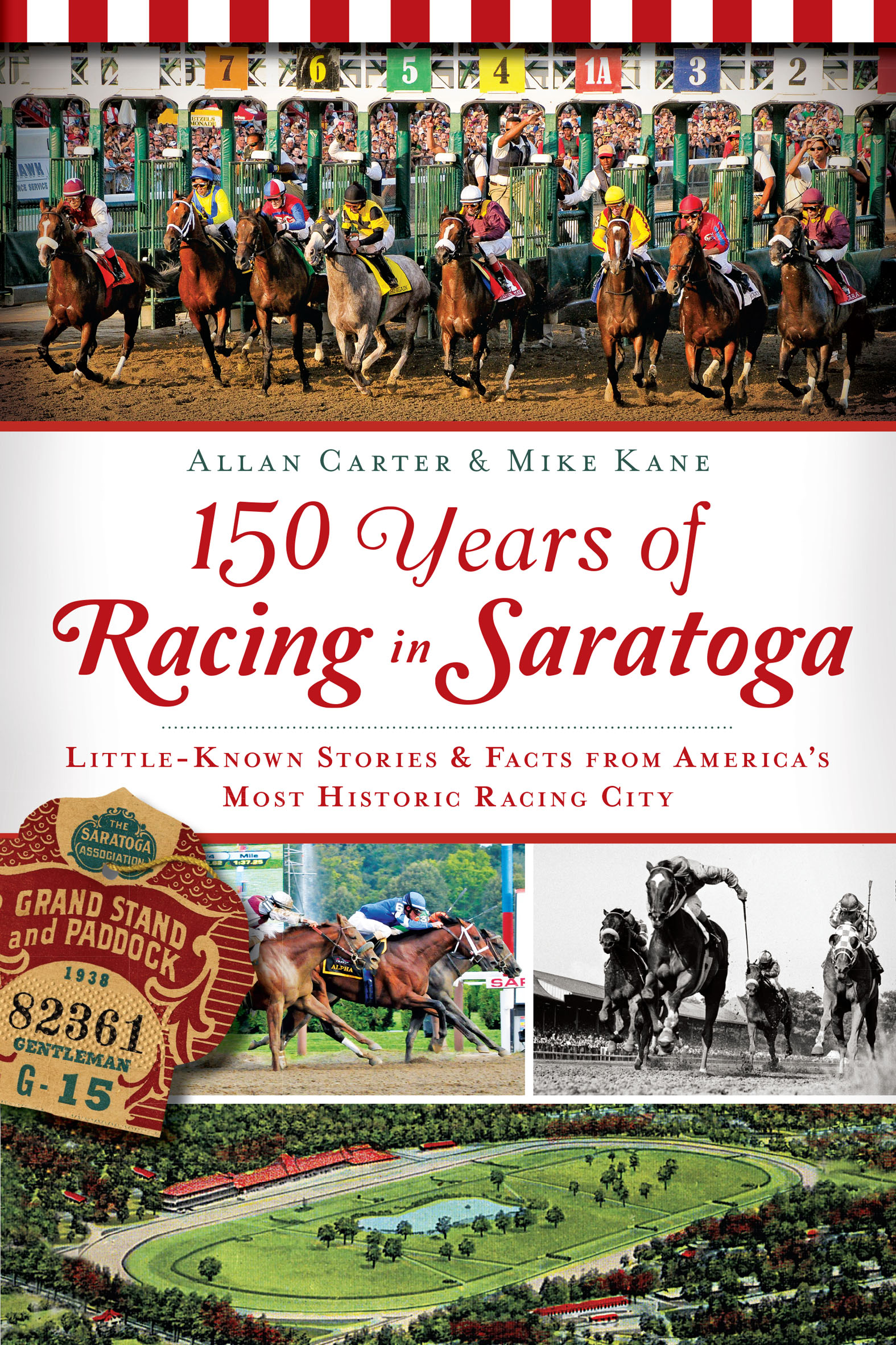 This image is the cover for the book 150 Years of Racing in Saratoga