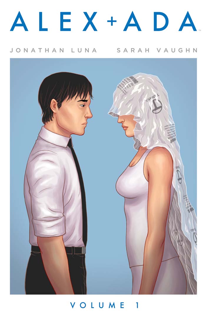 This image is the cover for the book Alex + Ada Vol. 1, Alex + Ada