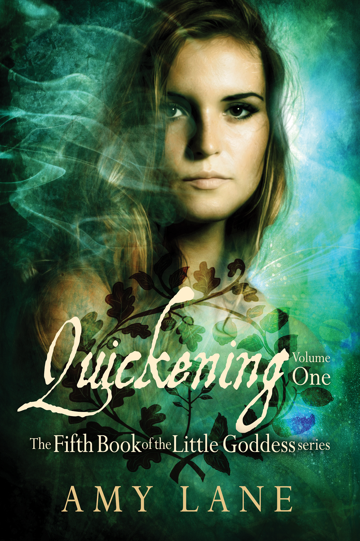 This image is the cover for the book Quickening, Vol. 1, Little Goddess
