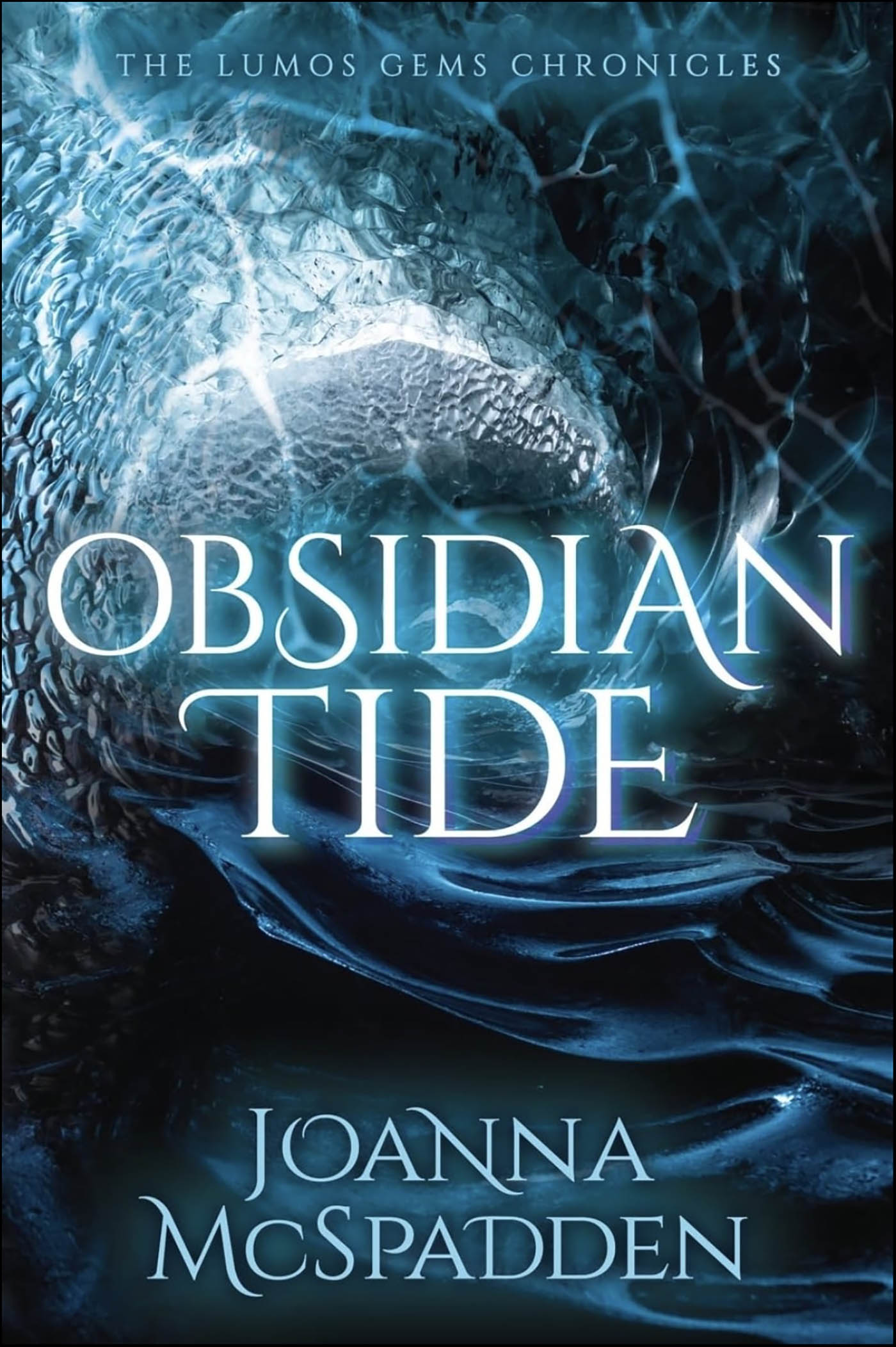 This image is the cover for the book Obsidian Tide, The Lumos Gems Chronicles