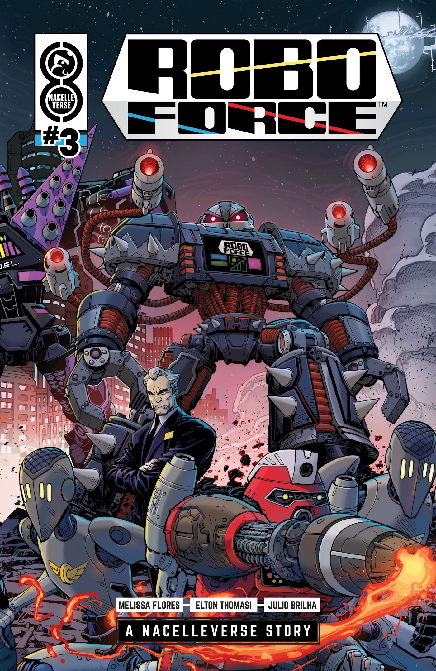 This image is the cover for the book RoboForce #3, RoboForce