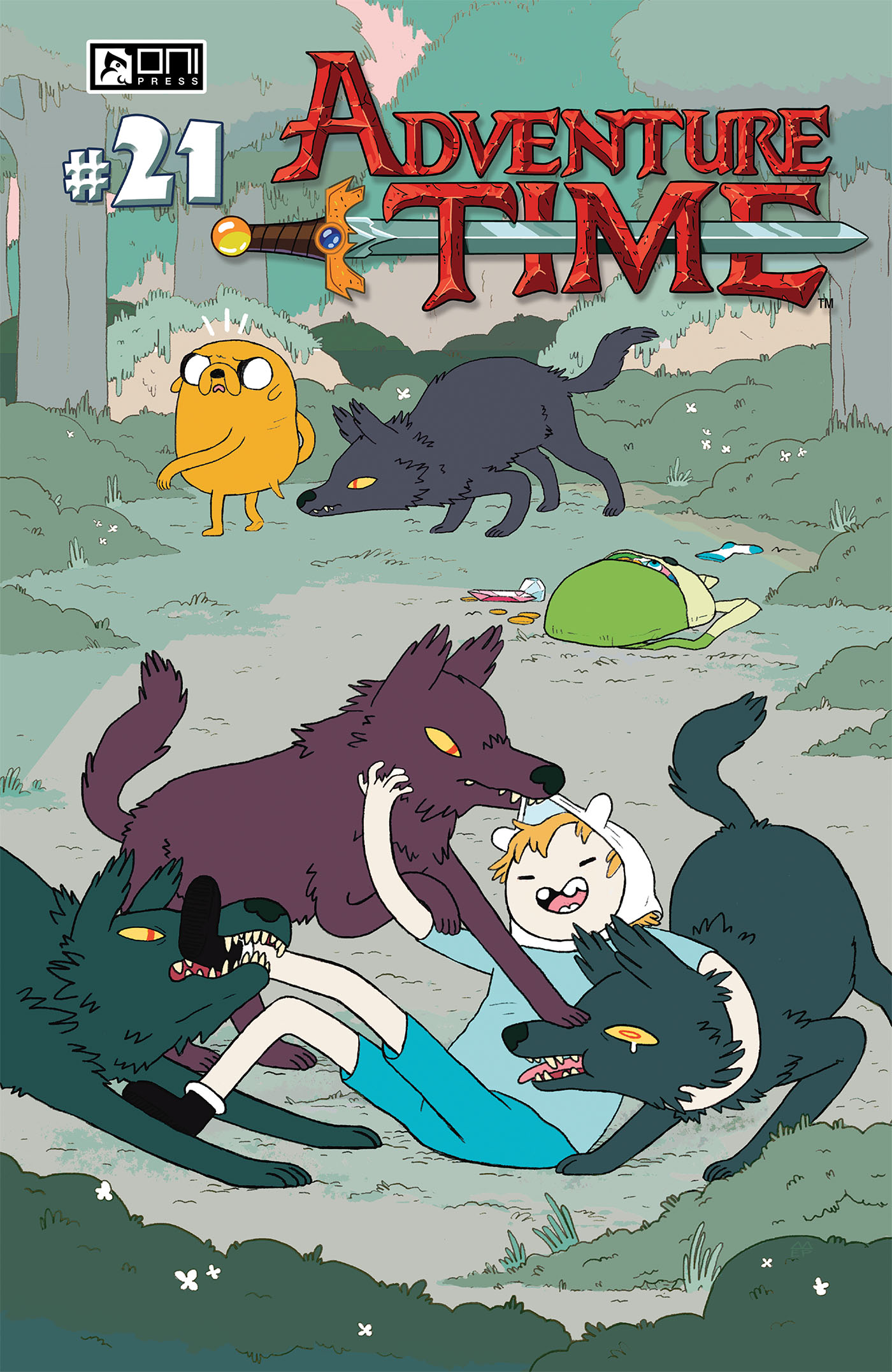 This image is the cover for the book Adventure Time #21, Adventure Time