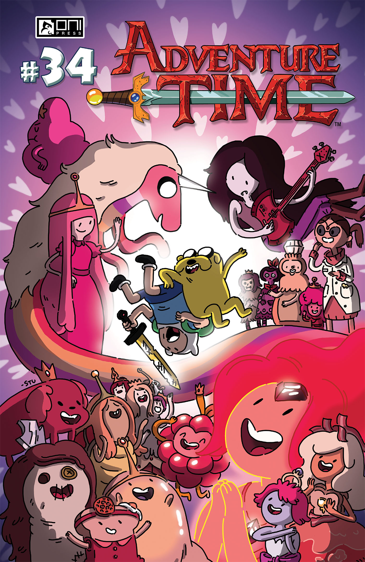 This image is the cover for the book Adventure Time #34, Adventure Time