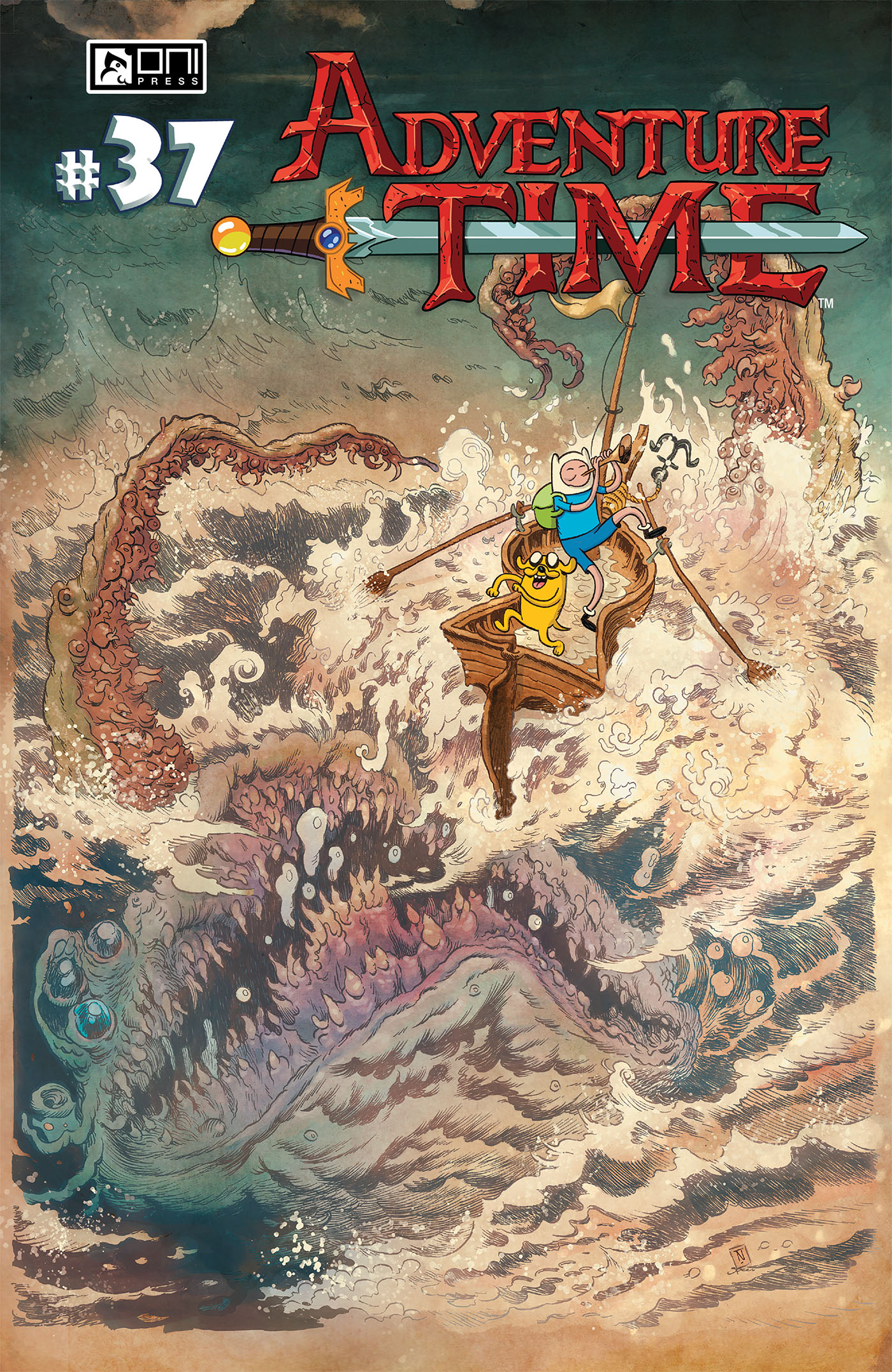 This image is the cover for the book Adventure Time #37, Adventure Time