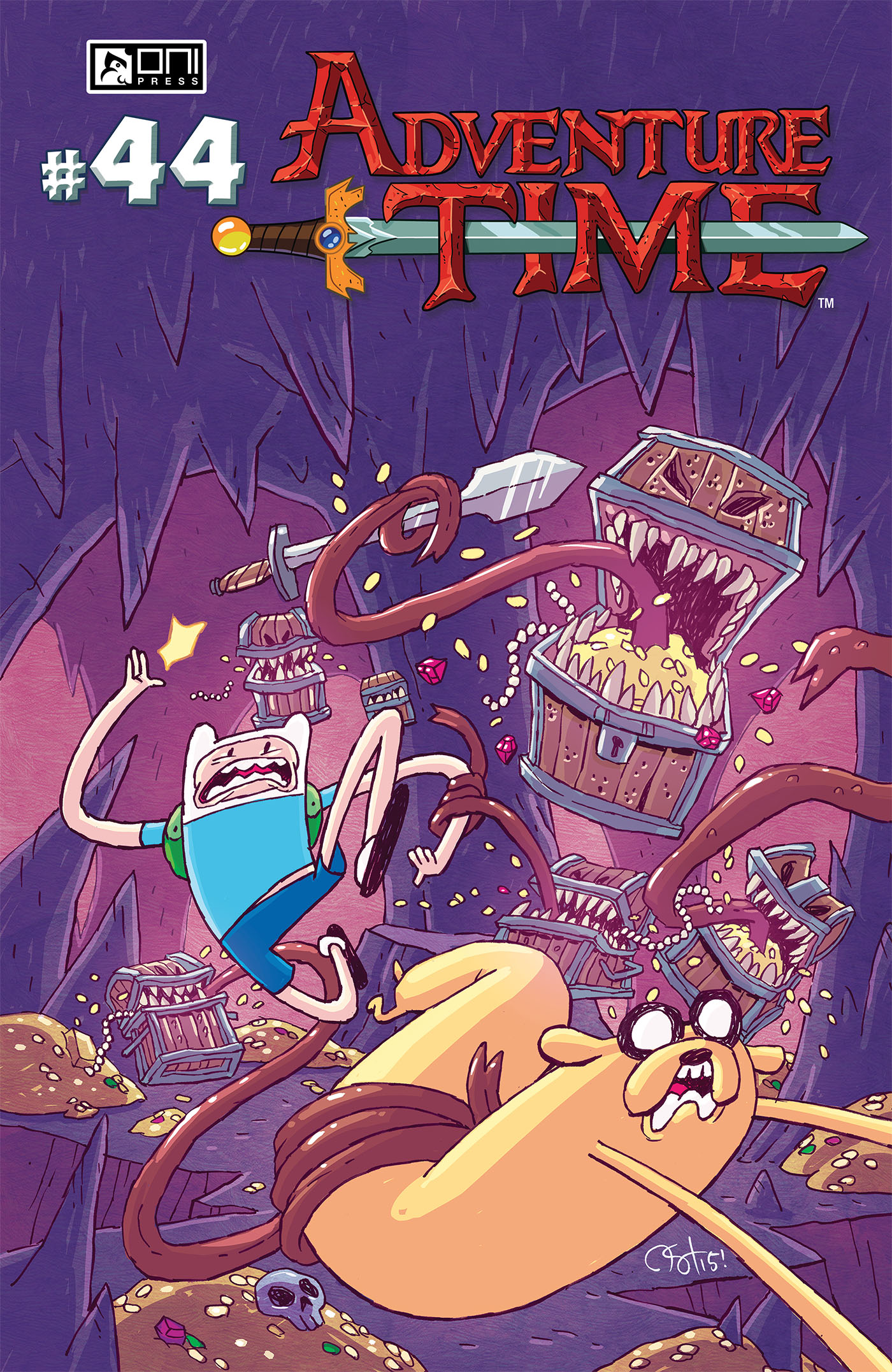 This image is the cover for the book Adventure Time #44, Adventure Time