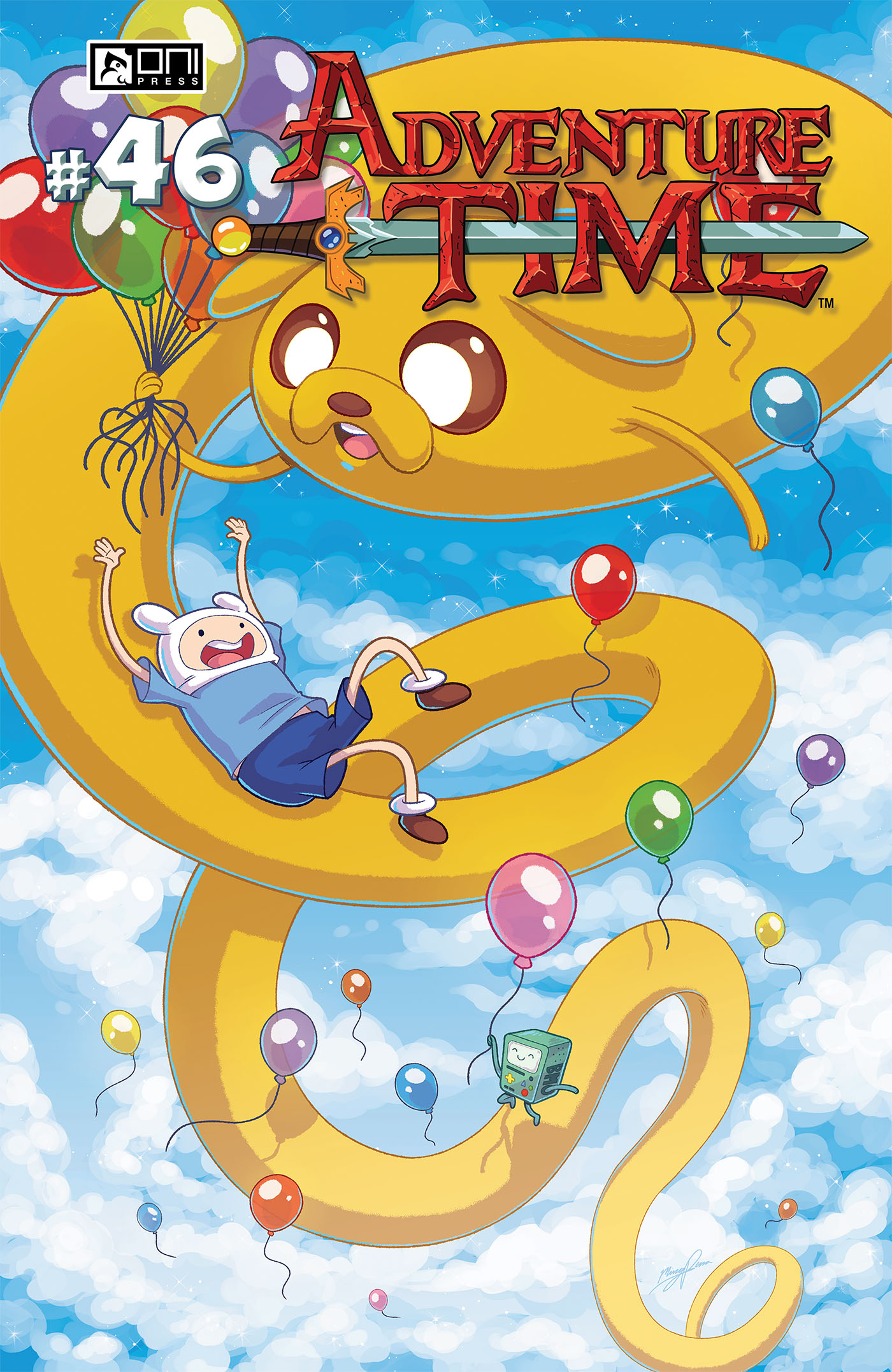 This image is the cover for the book Adventure Time #46, Adventure Time