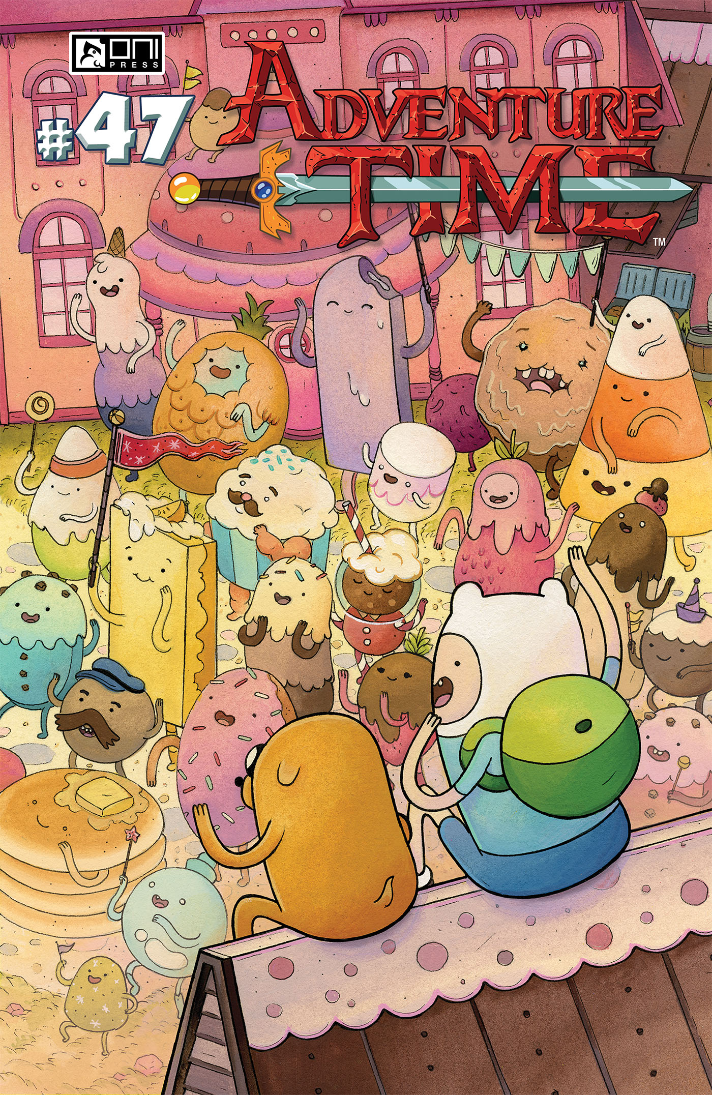 This image is the cover for the book Adventure Time #47, Adventure Time