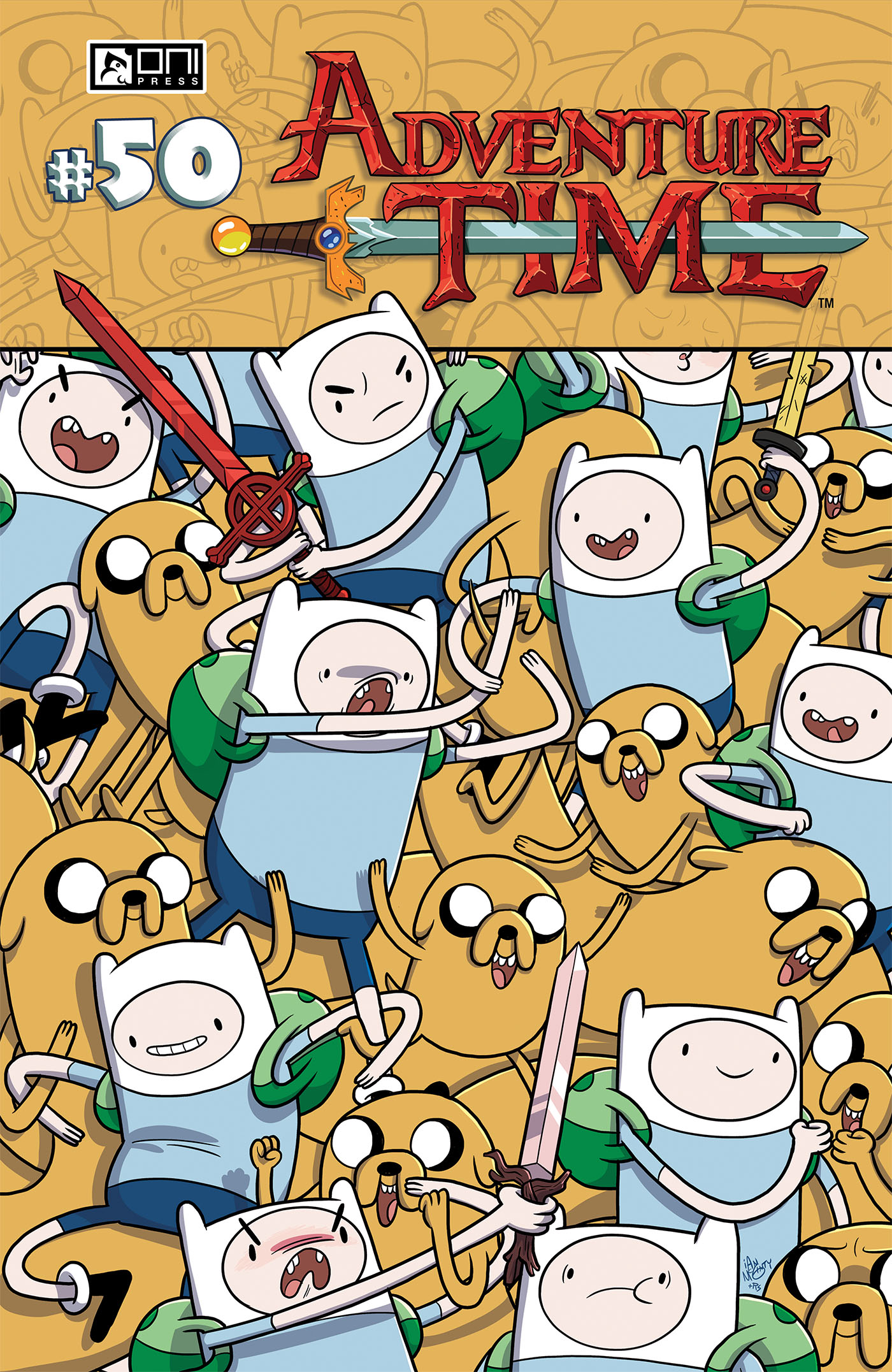 This image is the cover for the book Adventure Time #50, Adventure Time