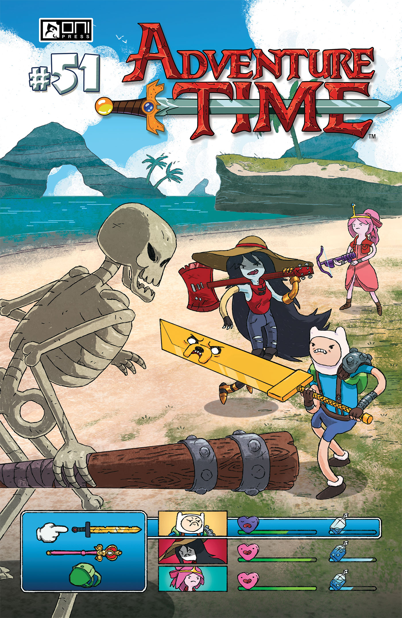 This image is the cover for the book Adventure Time #51, Adventure Time