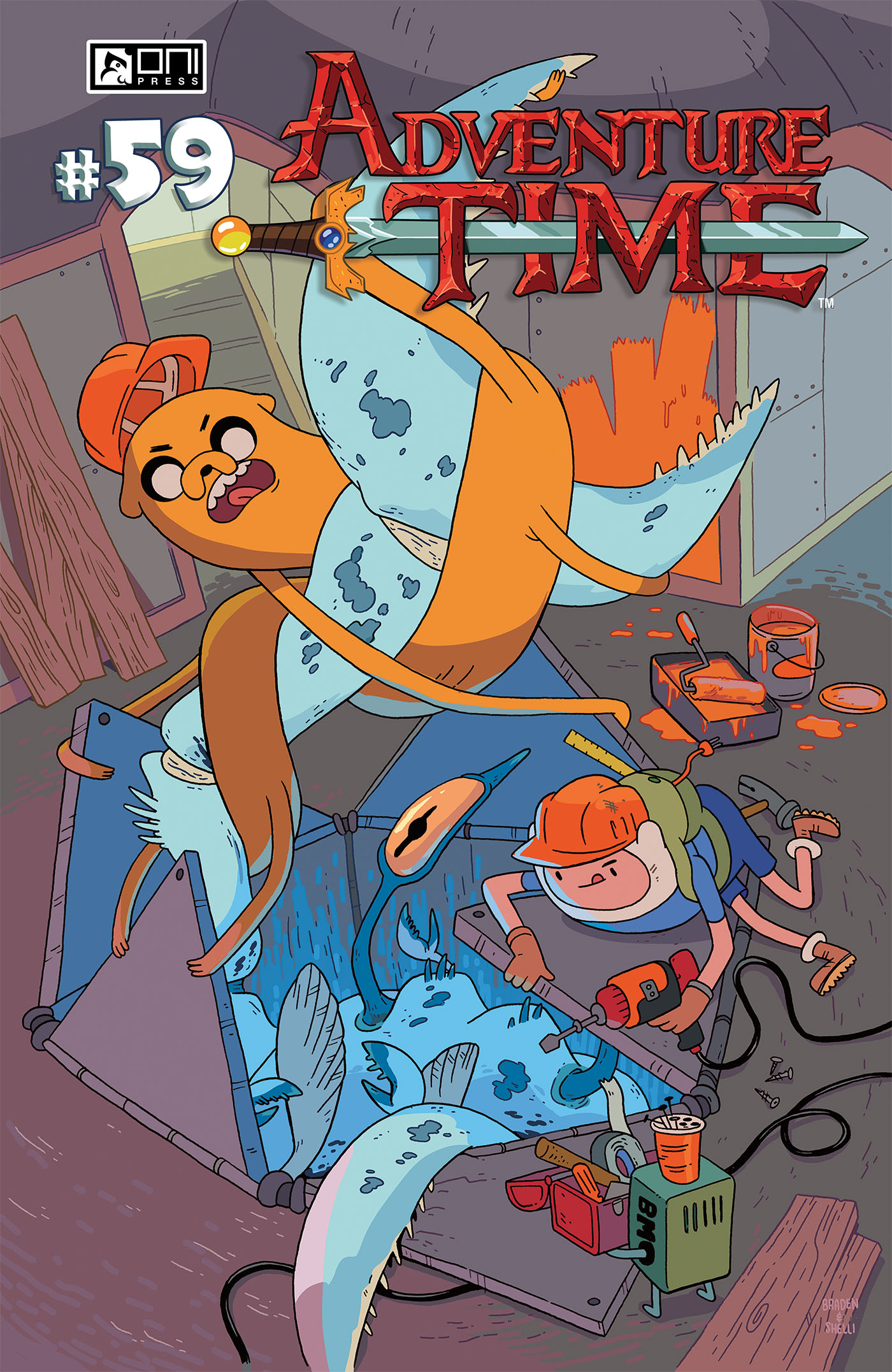 This image is the cover for the book Adventure Time #59, Adventure Time