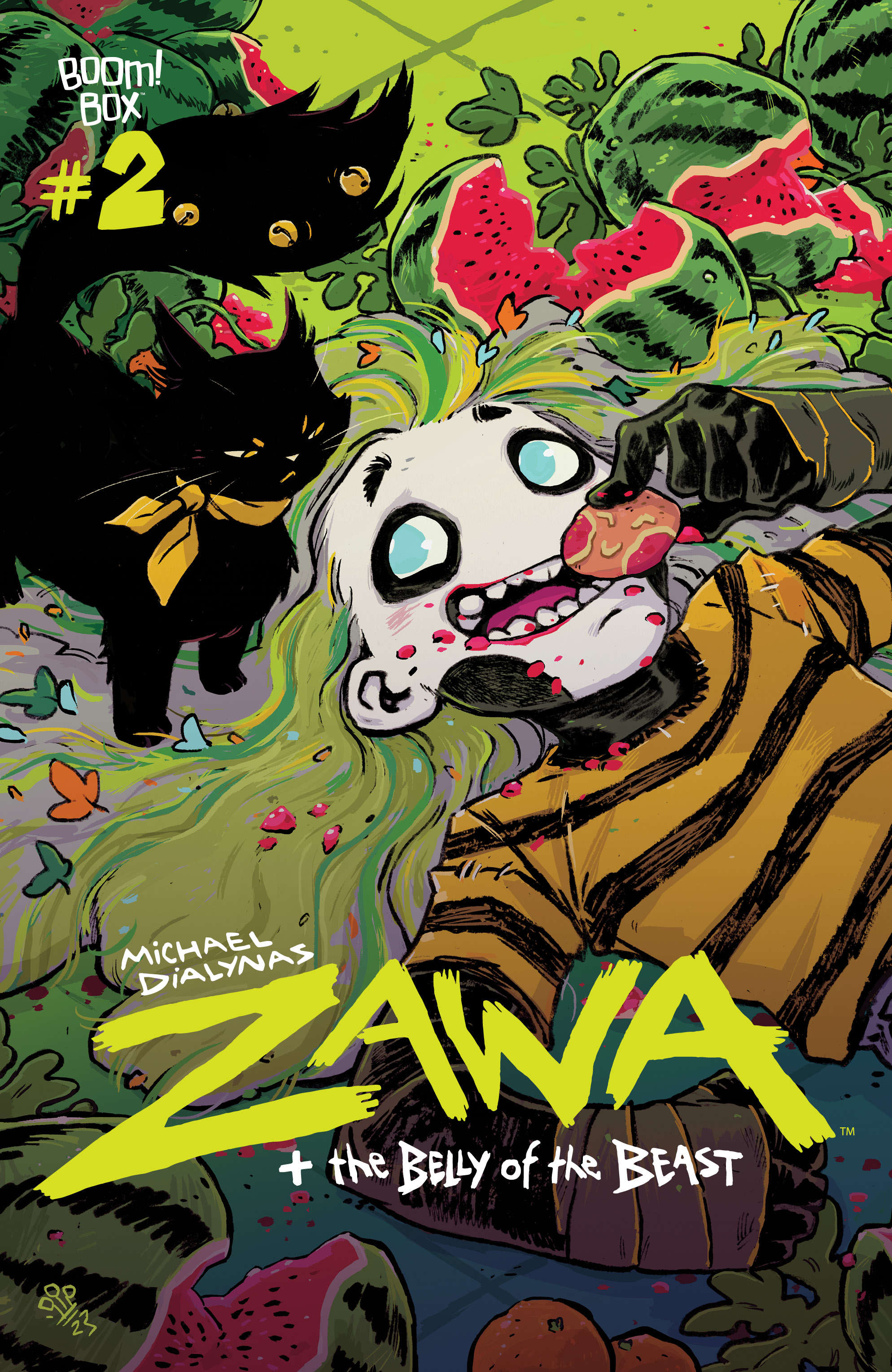 This image is the cover for the book Zawa + The Belly of the Beast #2, Zawa + The Belly of the Beast