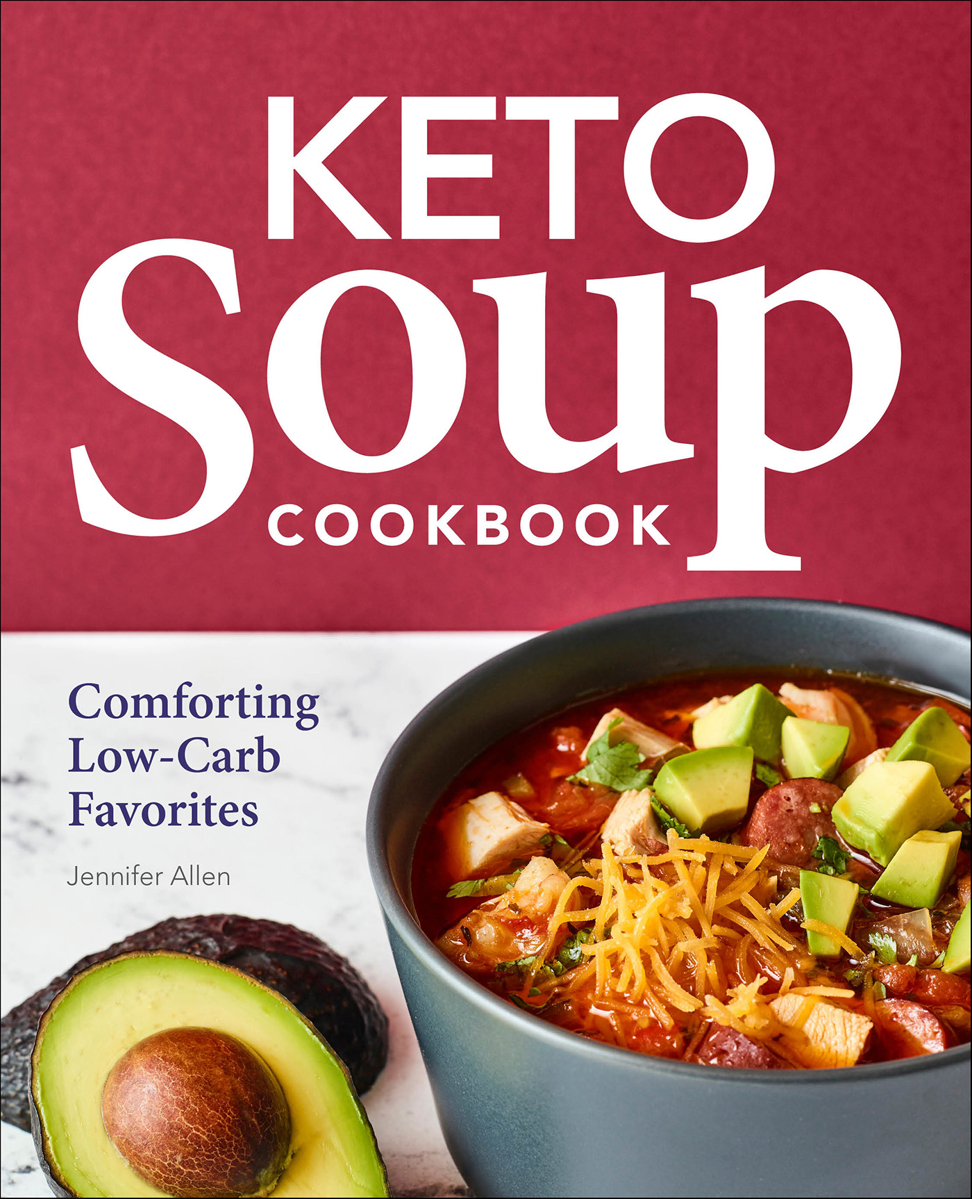 This image is the cover for the book Keto Soup Cookbook