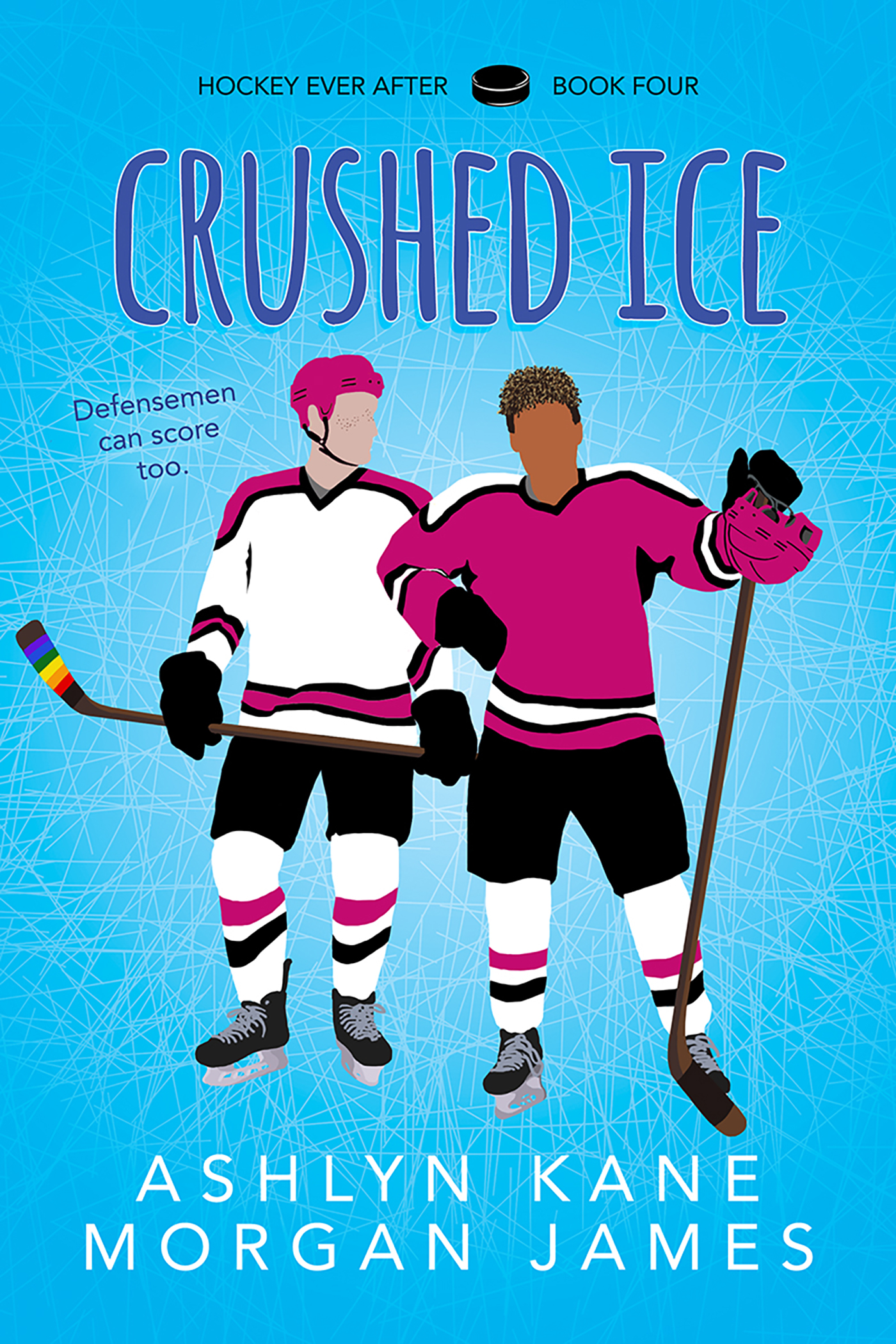 This image is the cover for the book Crushed Ice, Hockey Ever After