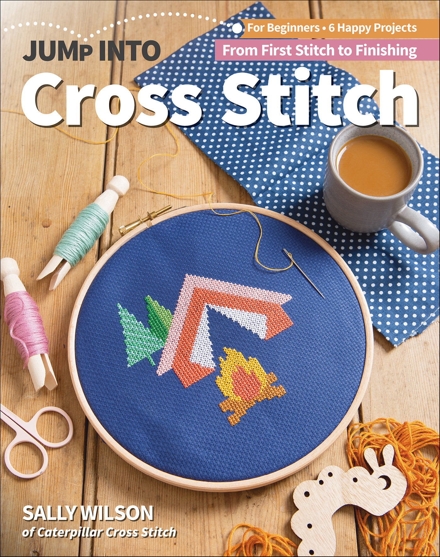 This image is the cover for the book Jump Into Cross Stitch