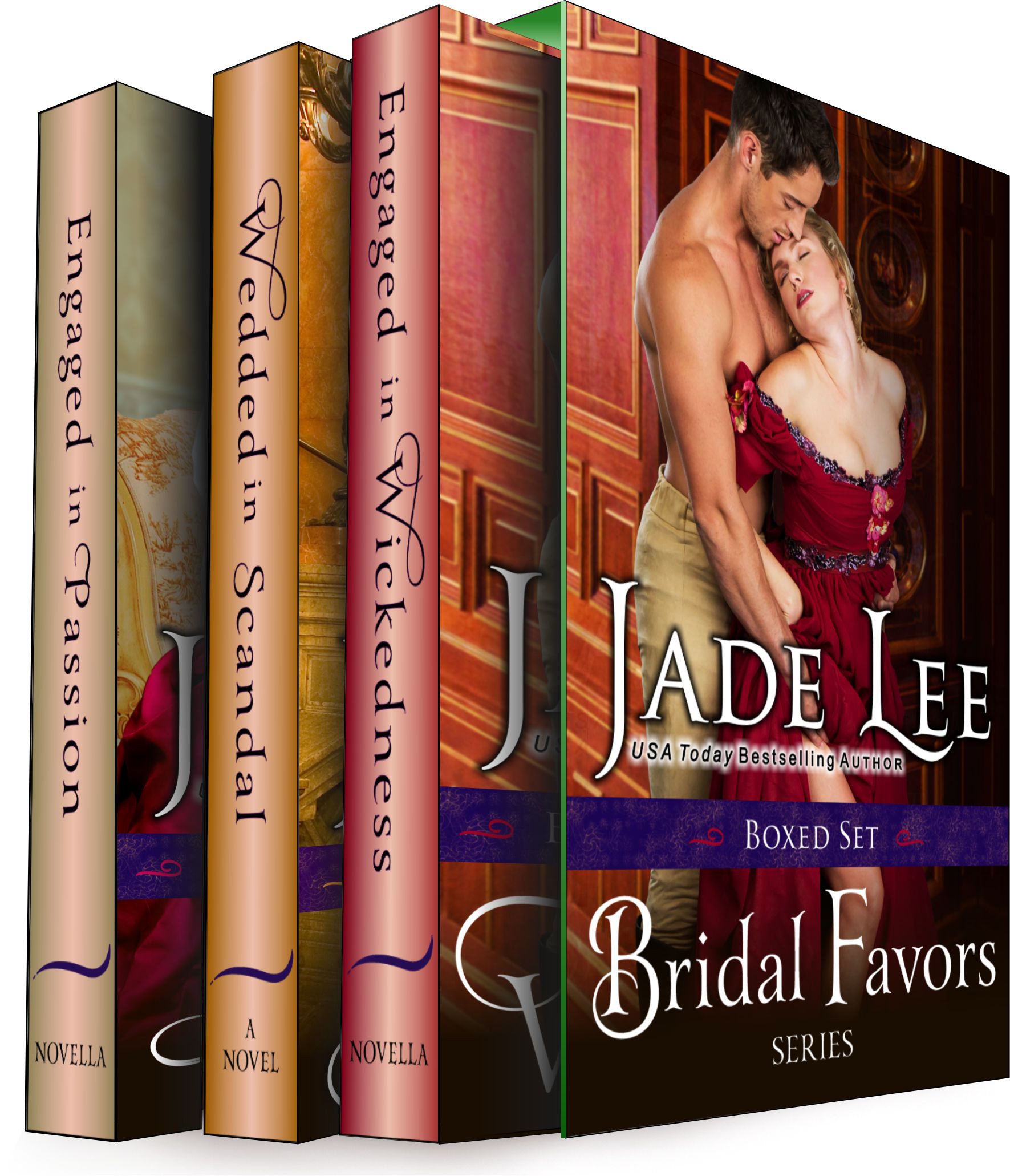 This image is the cover for the book Bridal Favors Series Boxed Set (Three Historical Romance Novels in One)