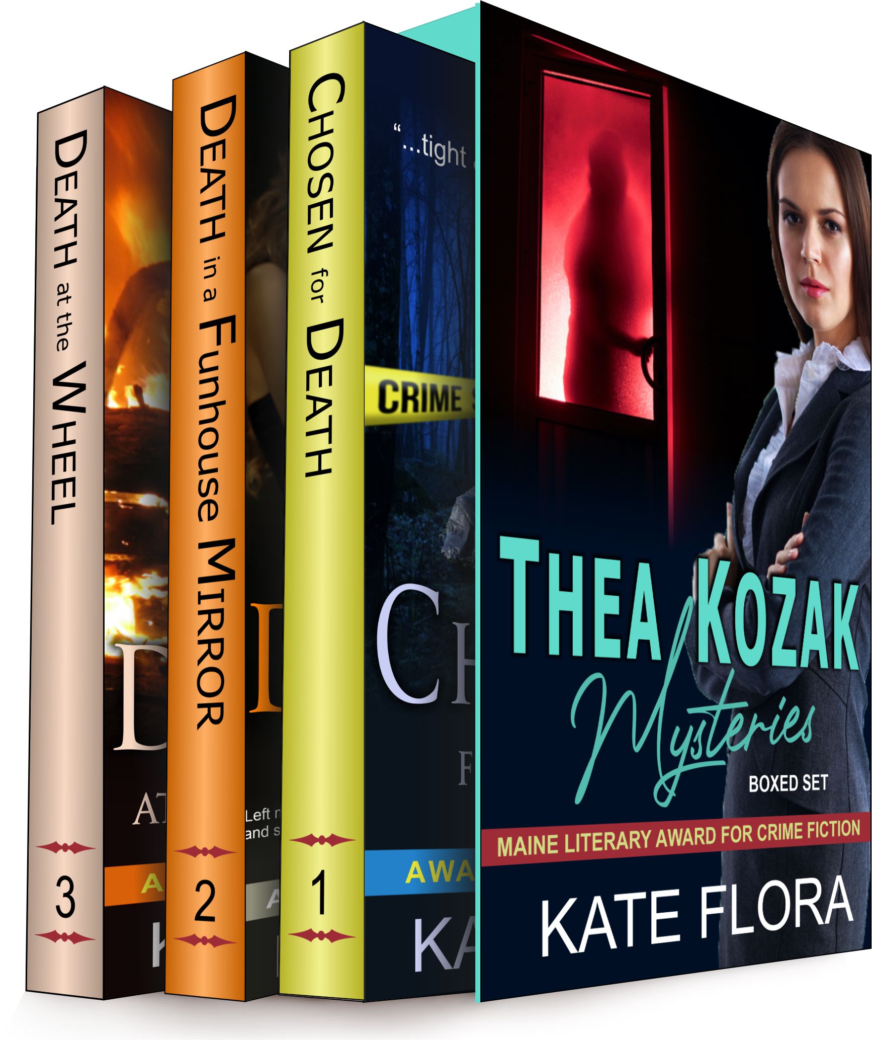 This image is the cover for the book The Thea Kozak Mystery Series Boxed Set, Books 1-3, The Thea Kozak Mystery Series