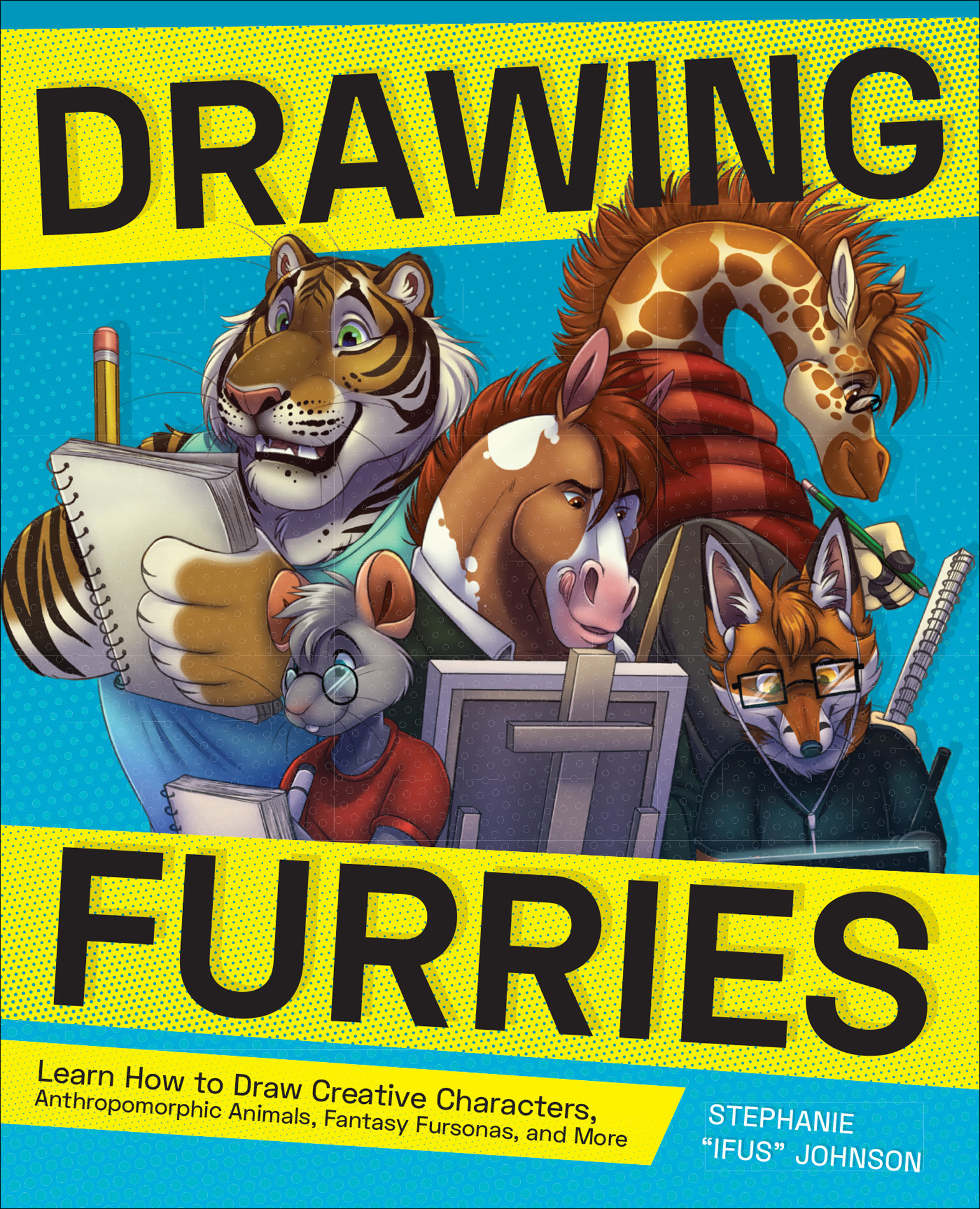 This image is the cover for the book Drawing Furries, How to Draw Books