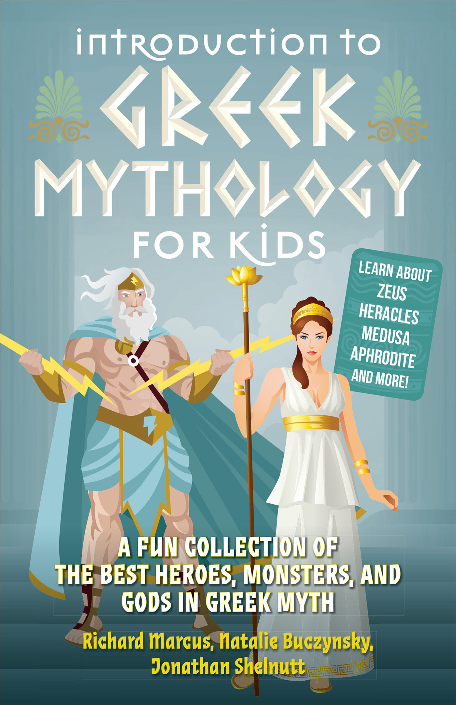 This image is the cover for the book Introduction to Greek Mythology for Kids