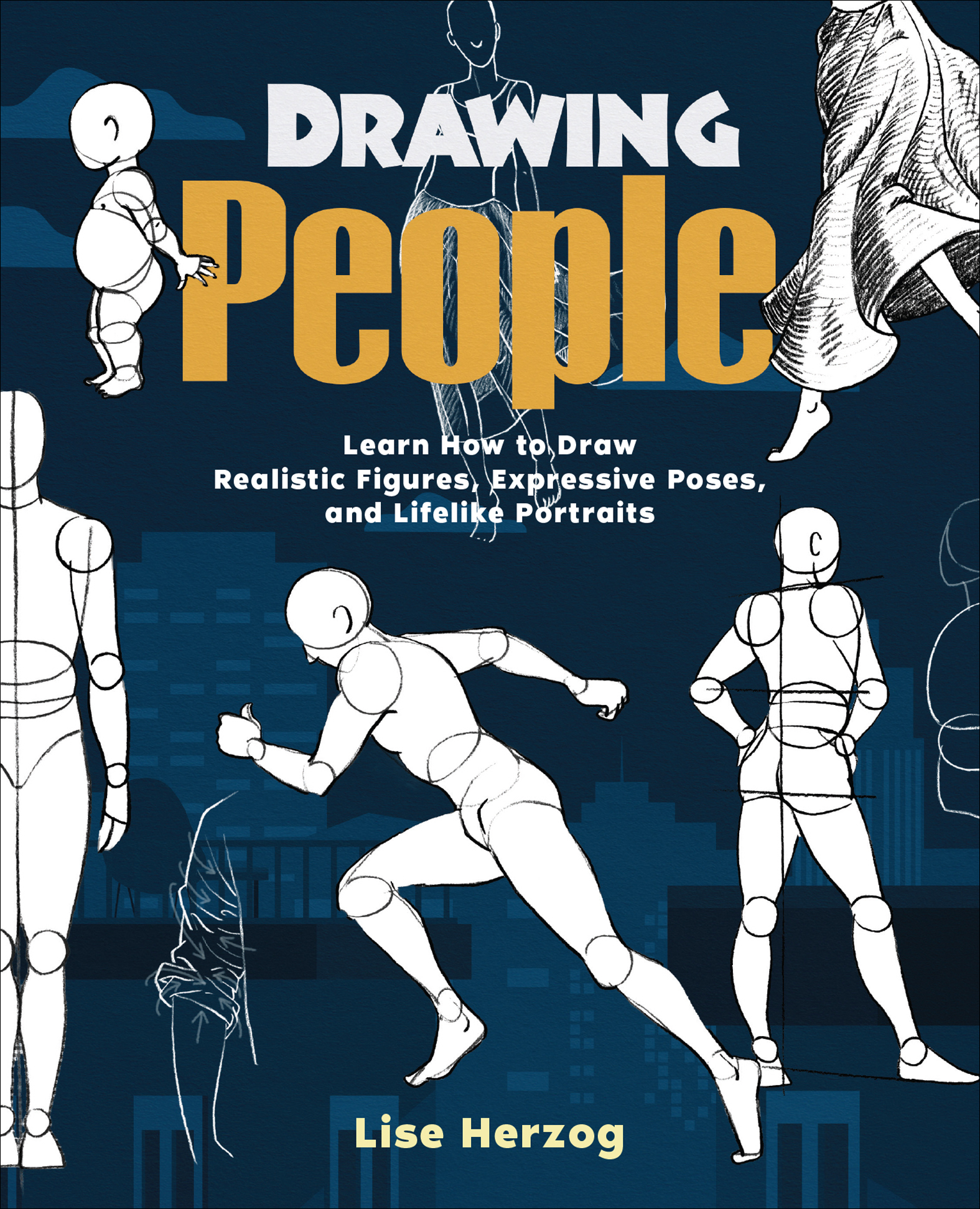 This image is the cover for the book Drawing People, How to Draw Books