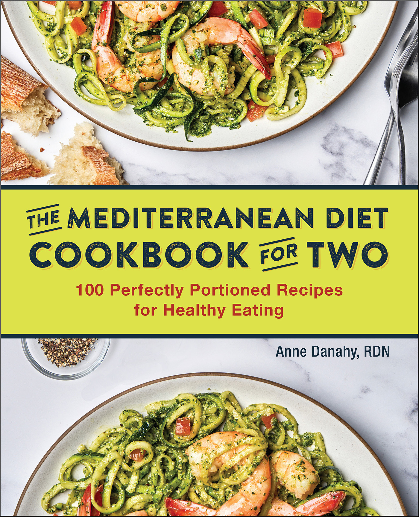 This image is the cover for the book Mediterranean Diet Cookbook for Two