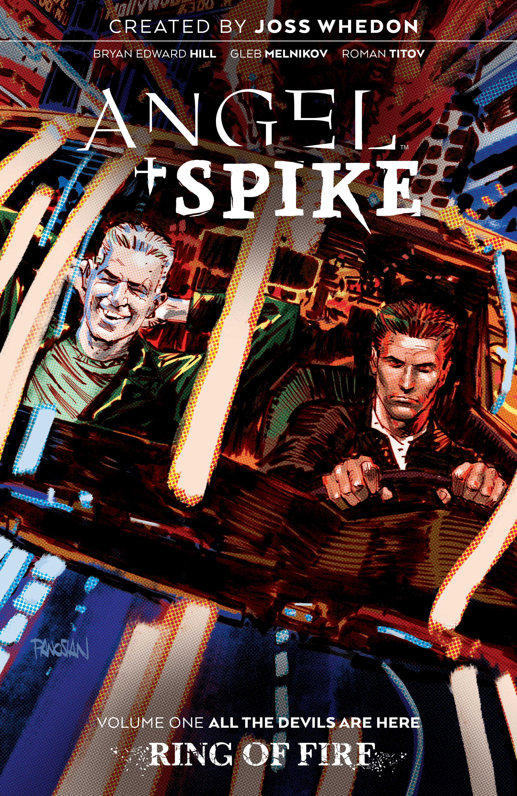 This image is the cover for the book Angel & Spike Vol. 1, Angel & Spike