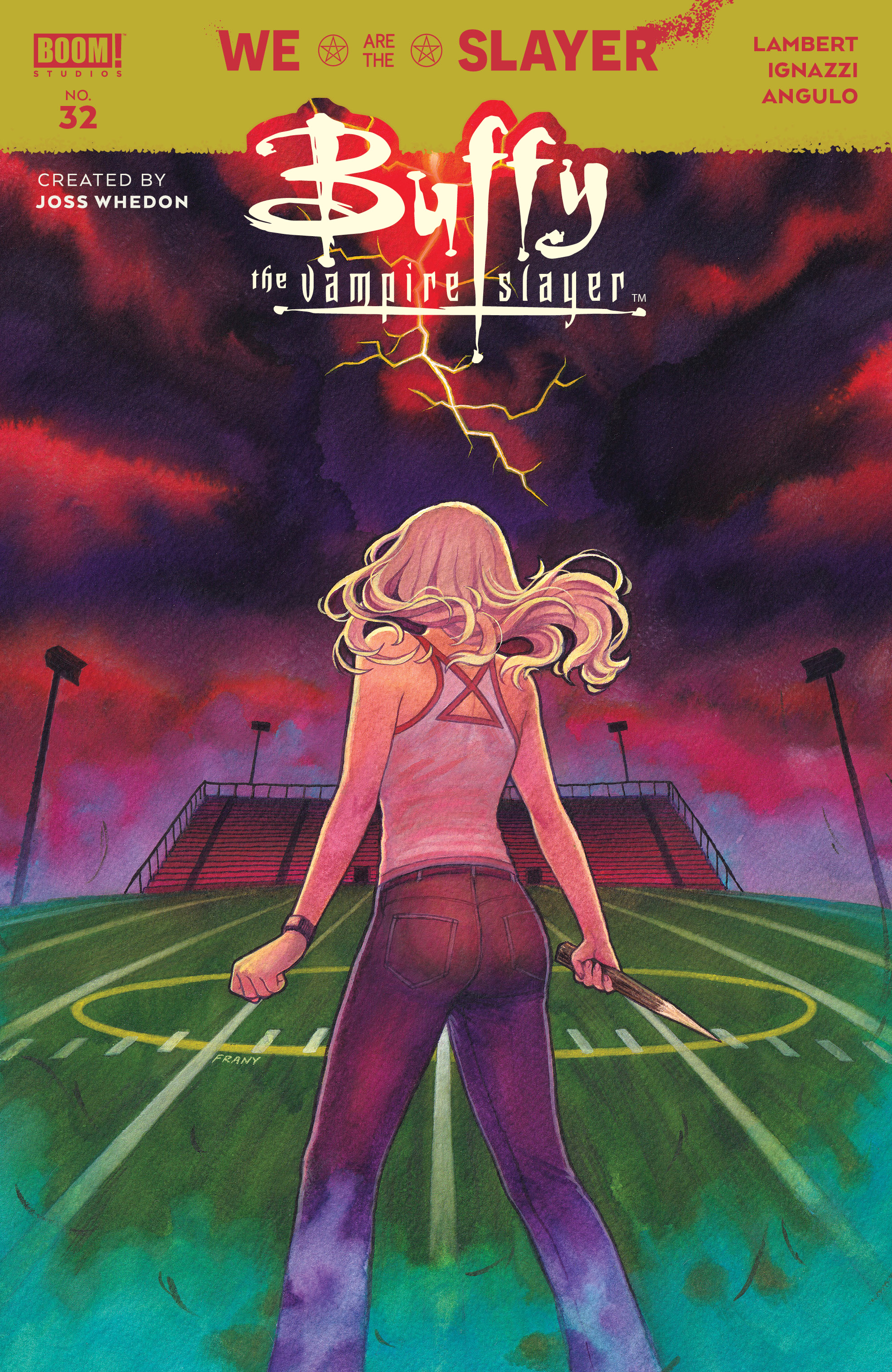 This image is the cover for the book Buffy the Vampire Slayer #32, Buffy the Vampire Slayer