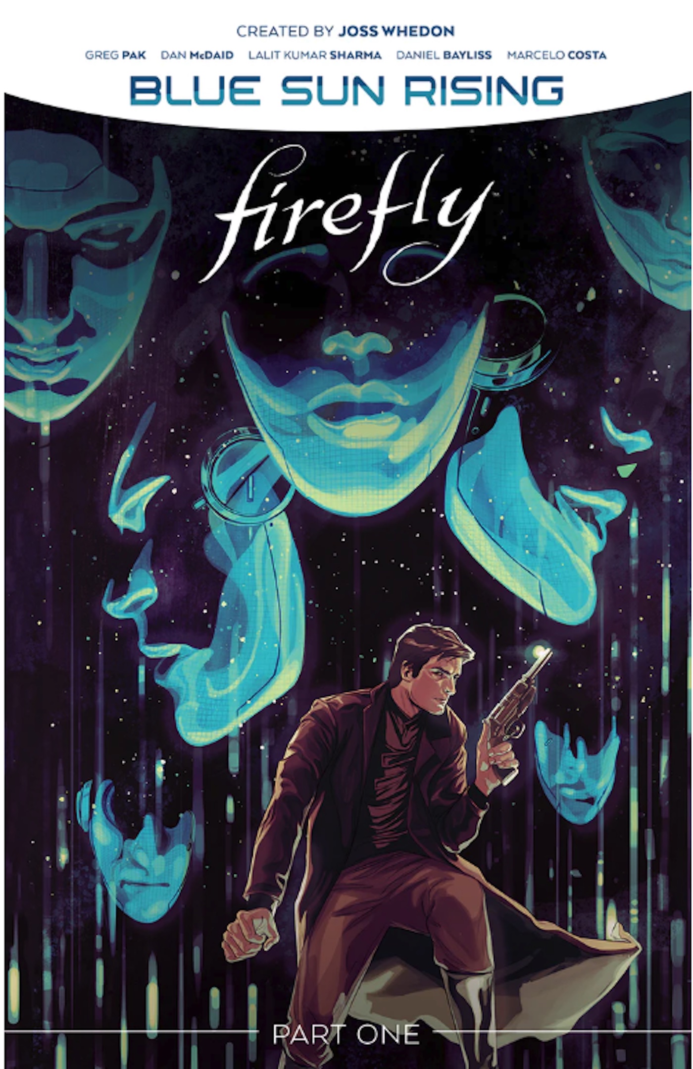 This image is the cover for the book Firefly: Blue Sun Rising Vol. 1
