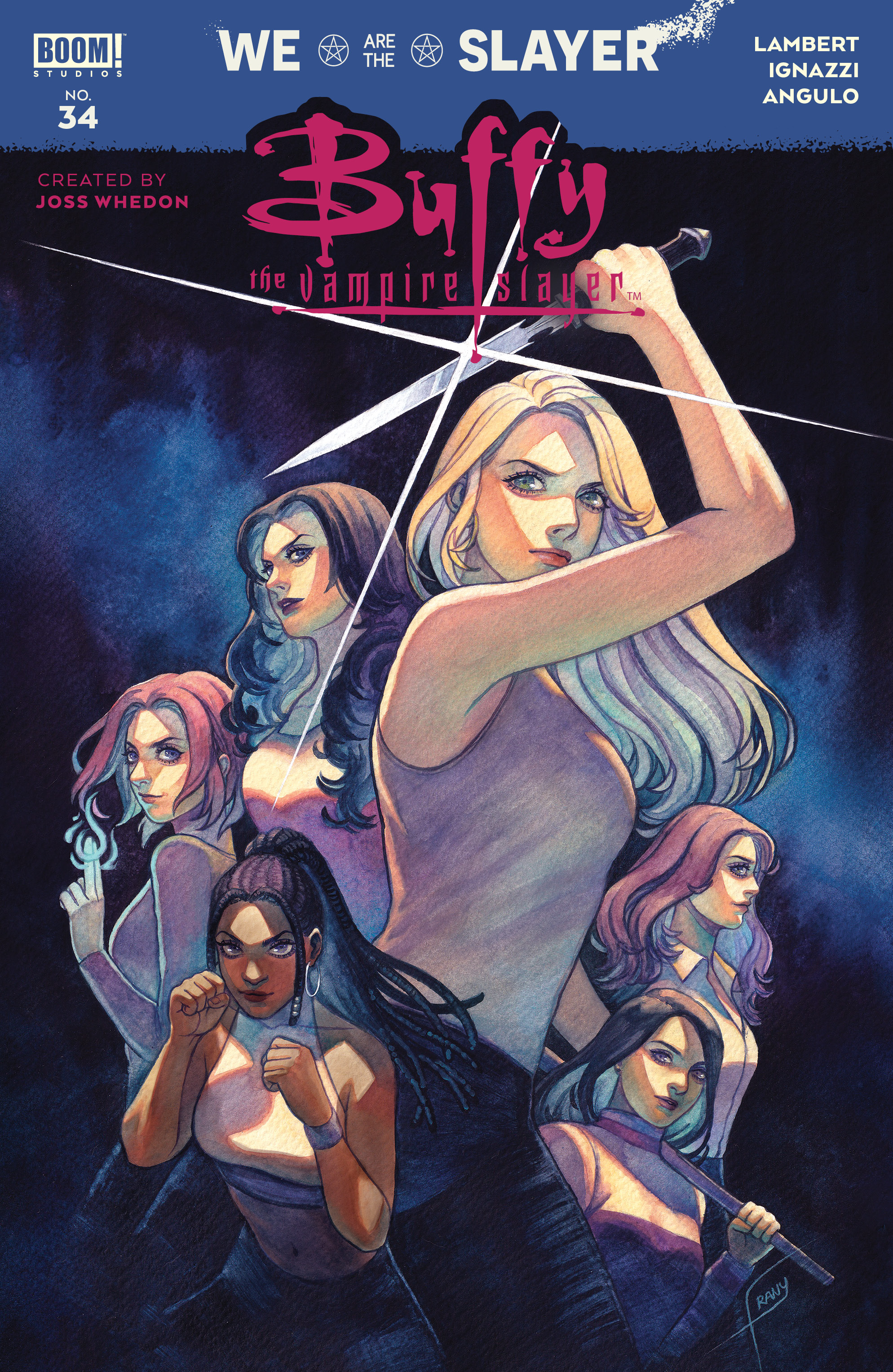 This image is the cover for the book Buffy the Vampire Slayer #34, Buffy the Vampire Slayer