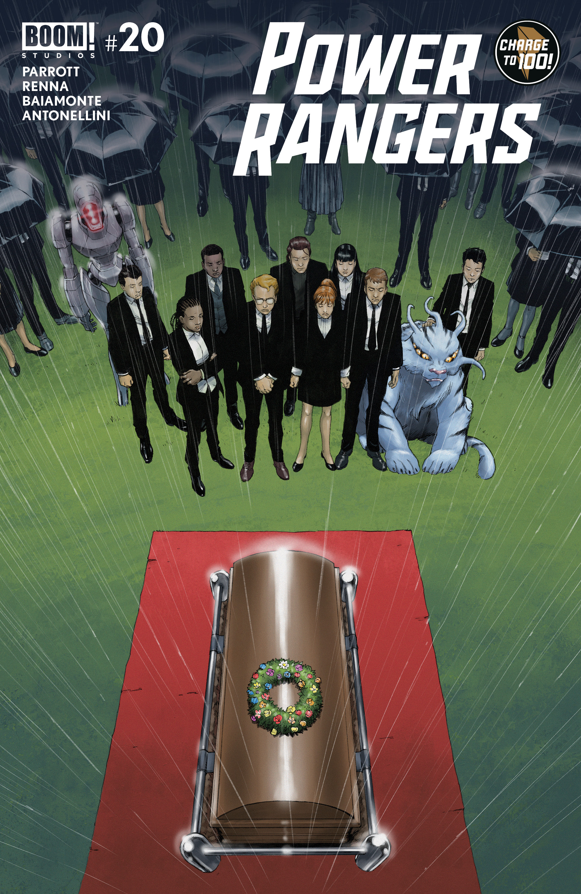 This image is the cover for the book Power Rangers #20