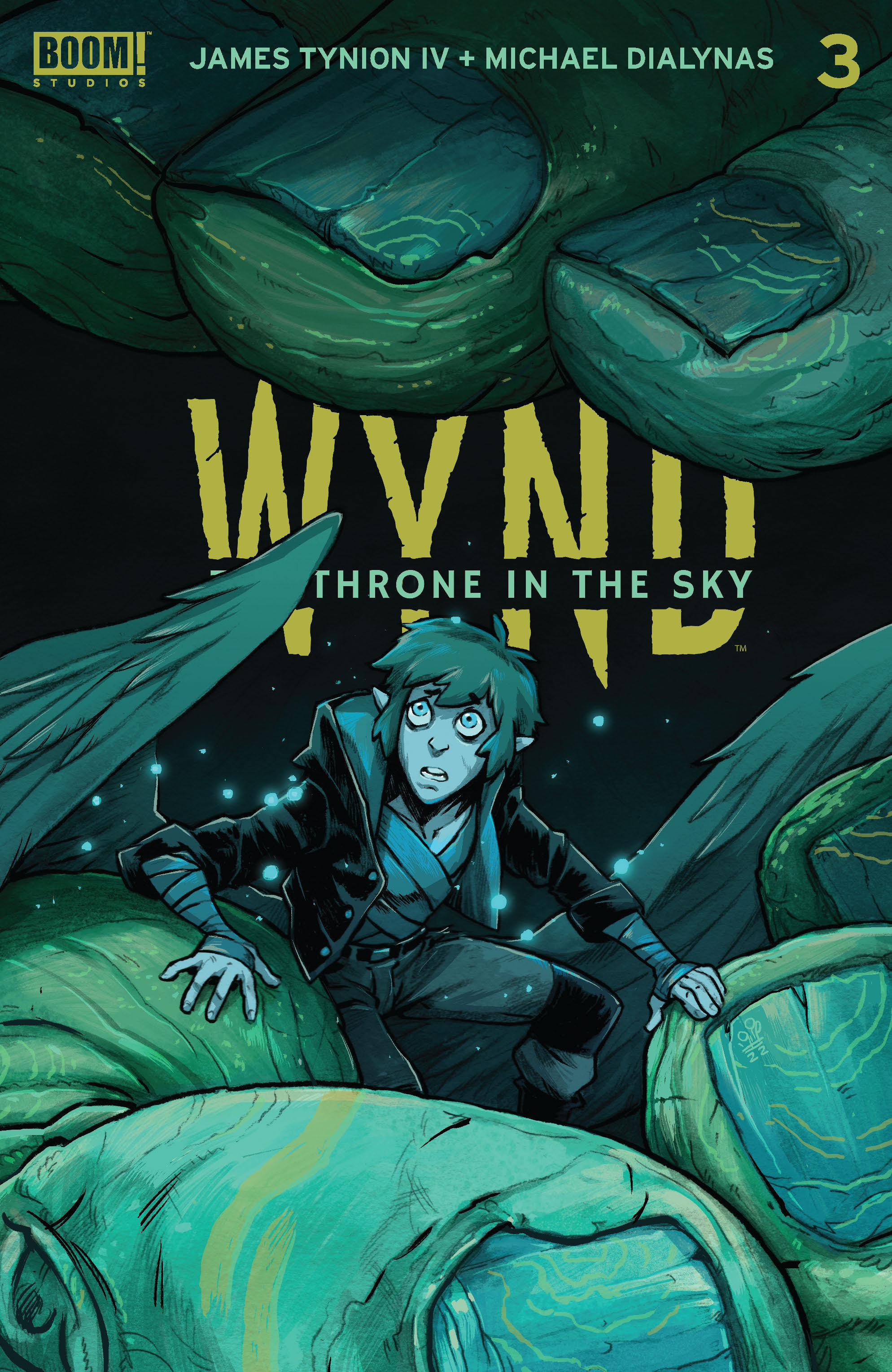 This image is the cover for the book Wynd: The Throne in the Sky #3, Wynd: The Throne in the Sky