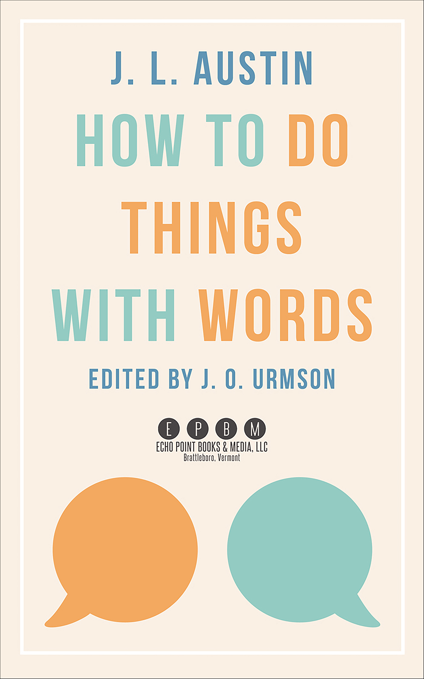 This image is the cover for the book How to Do Things with Words