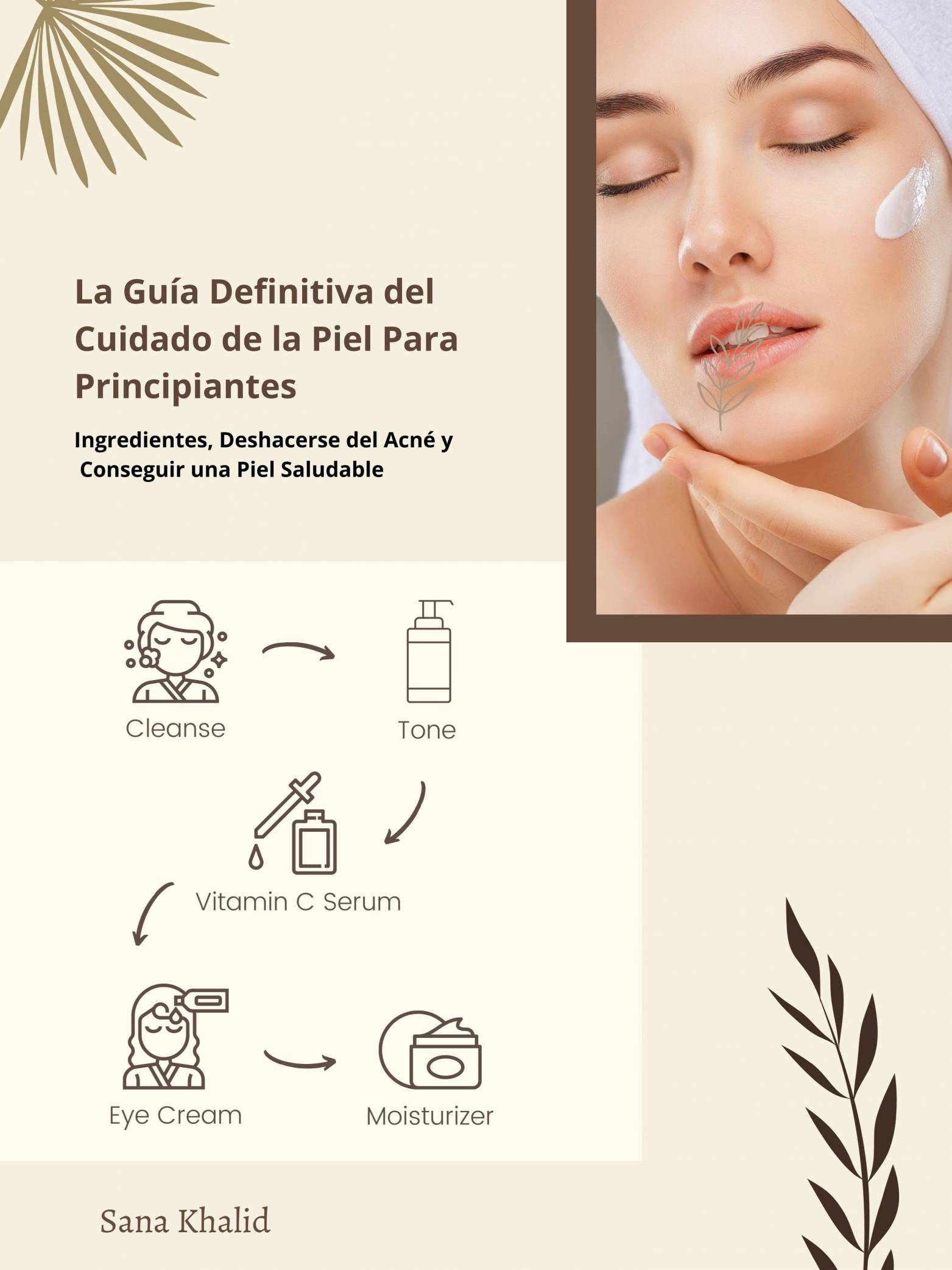 This image is the cover for the book La Guía Definitiva del Cuidado de la Piel Para Principiantes