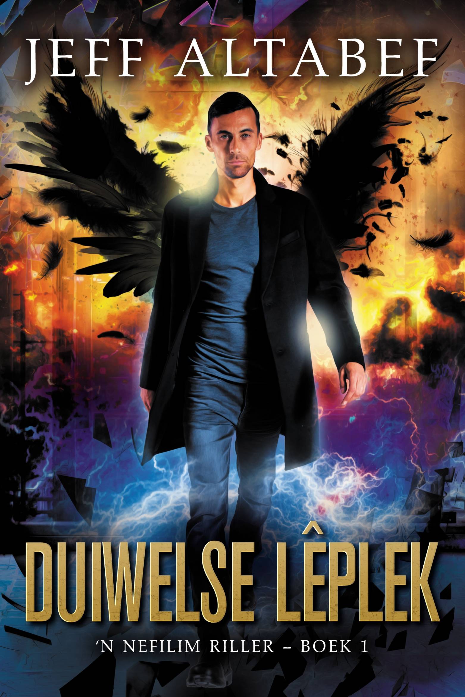 This image is the cover for the book Duiwelse Lêplek, ‘n Nefilim Riller