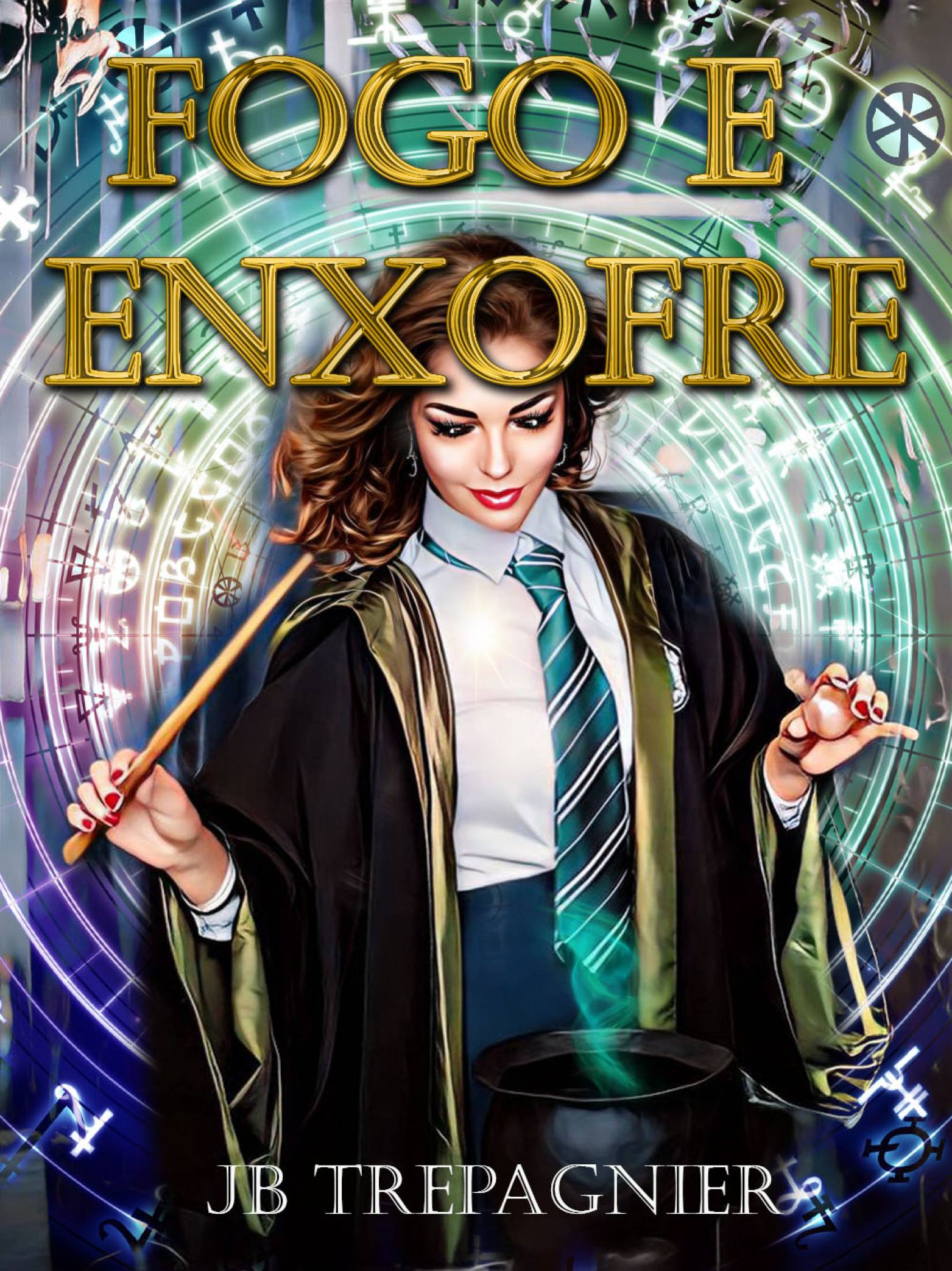 This image is the cover for the book Fogo e Enxofre, Academia Fortuna
